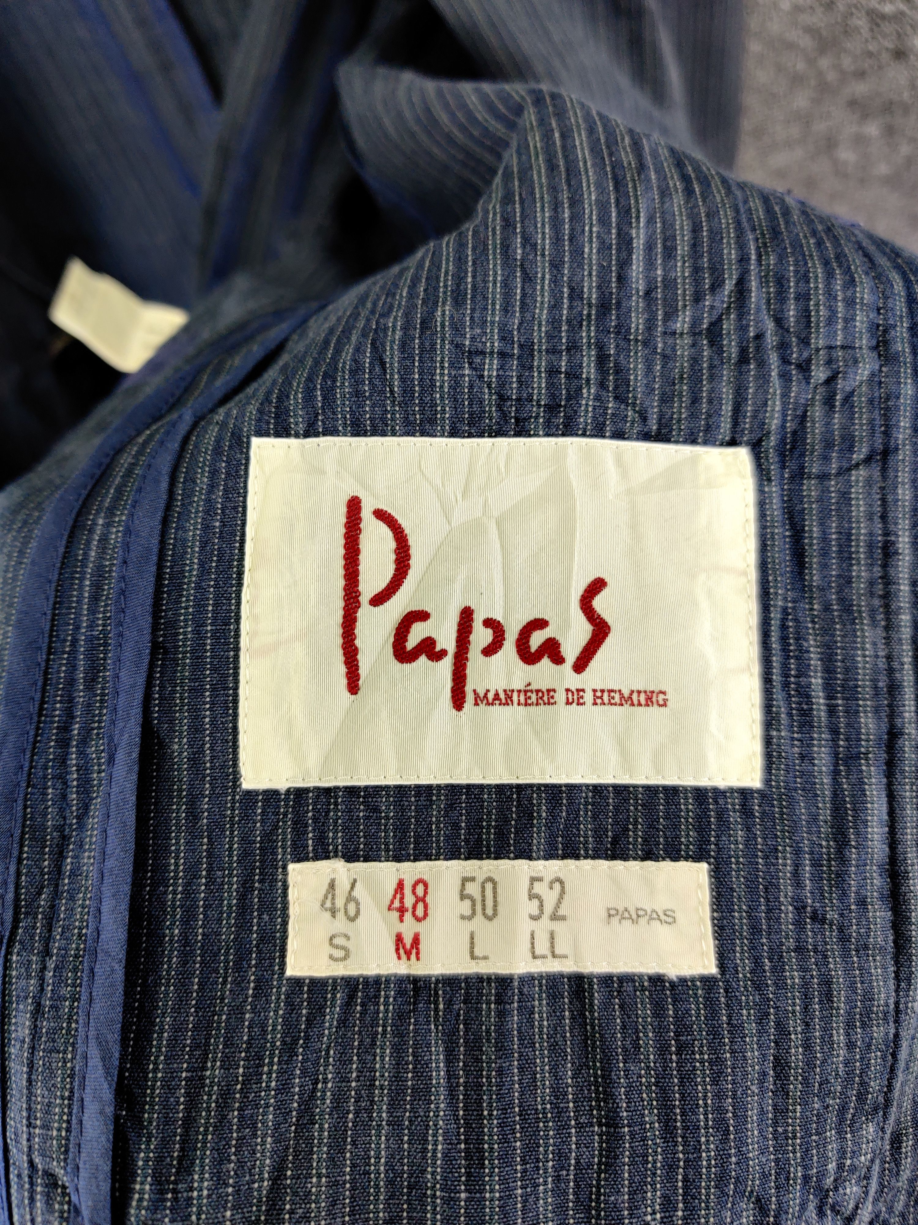 Japanese Brand Vintage Papas Maniere De Heming Blazer Jacket Suit Size US M / EU 48-50 / 2 - 11 Thumbnail