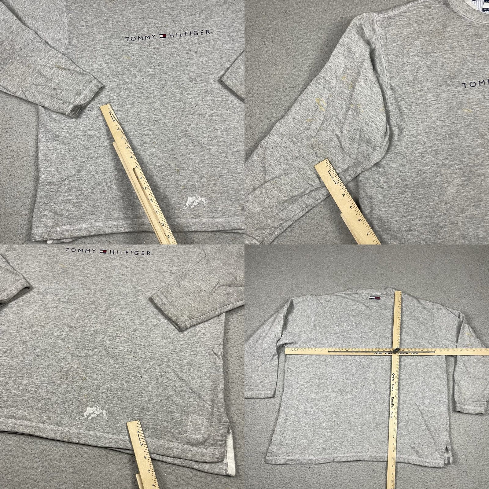 Tommy Hilfiger VINTAGE Tommy Hilfiger Sweatshirt Adult XL Gray 90s Classic Distressed Flag Logo Pullover Crew Neck Unisex Mens Womens Size US XL / EU 56 / 4 - 8 Thumbnail