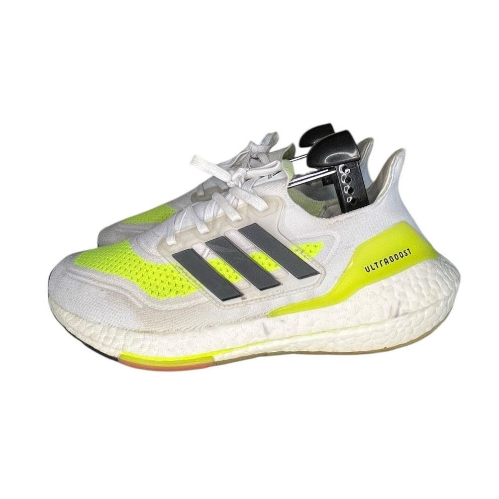 Adidas Ultraboost 21 Solar Yellow Running Shoes Size 8.5 Bin35 in White, Men's