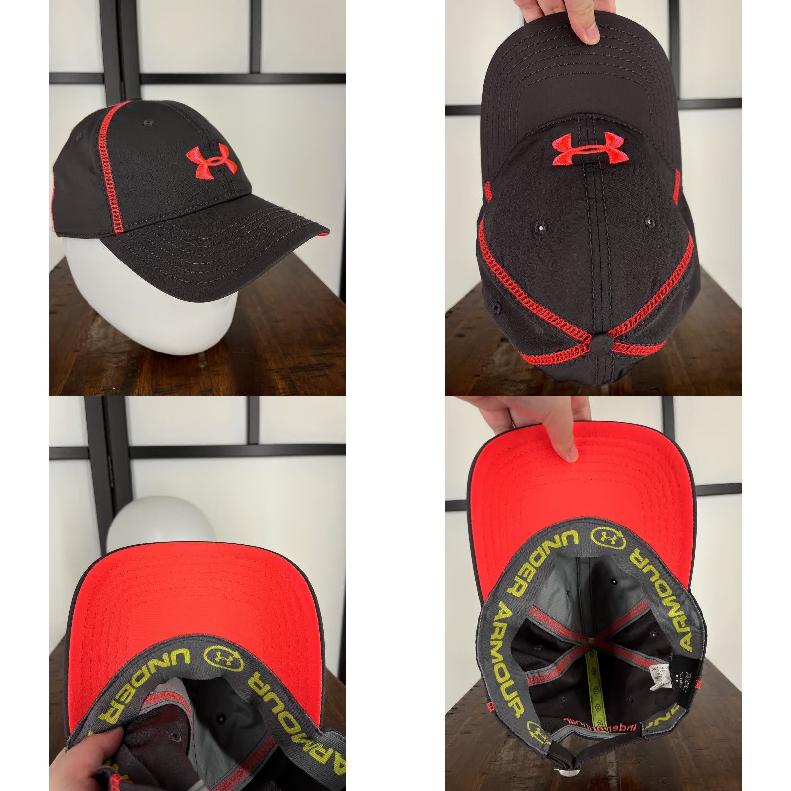 Under Armour Under Armour Hat Cap Strap Back Womens One Size Pink Gray Poly Spandex Blend Size ONE SIZE - 8 Thumbnail