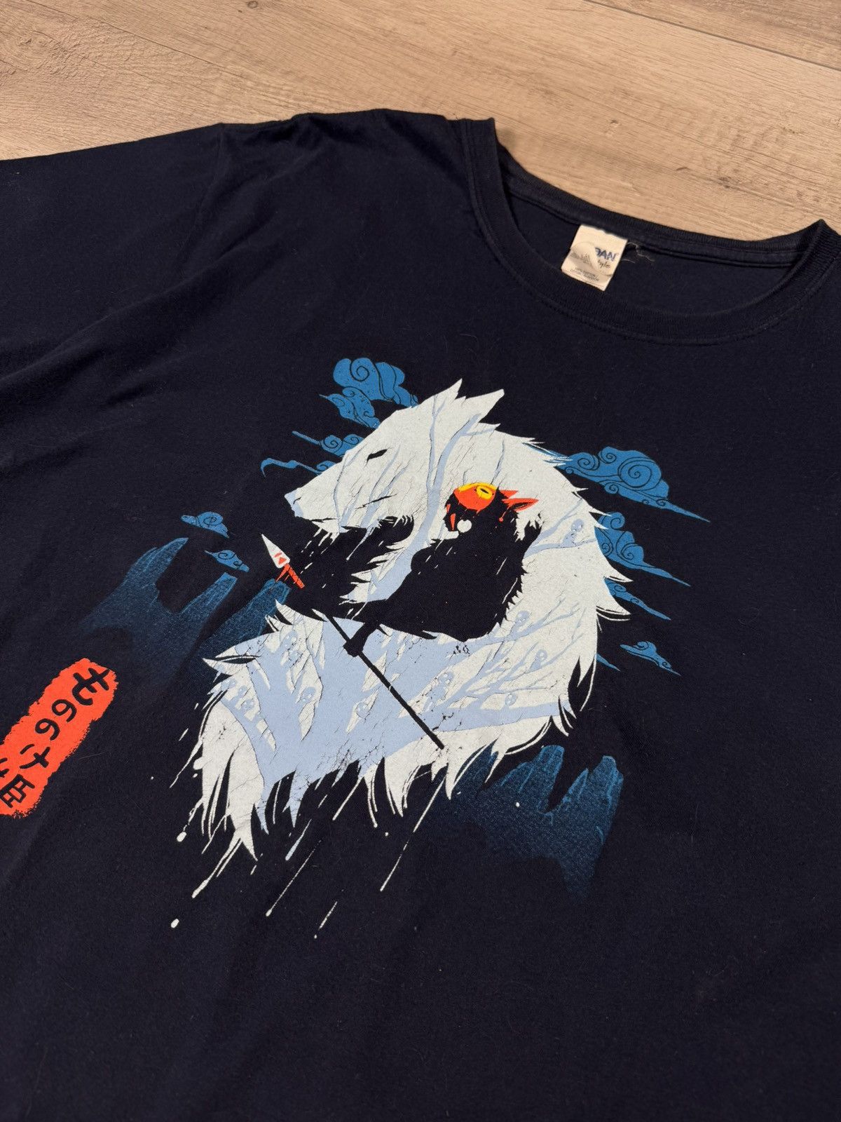 Anime Princess Mononoke 00s Studio Ghibli Vintage Printed Gildan Size US XL / EU 56 / 4 - 2 Thumbnail
