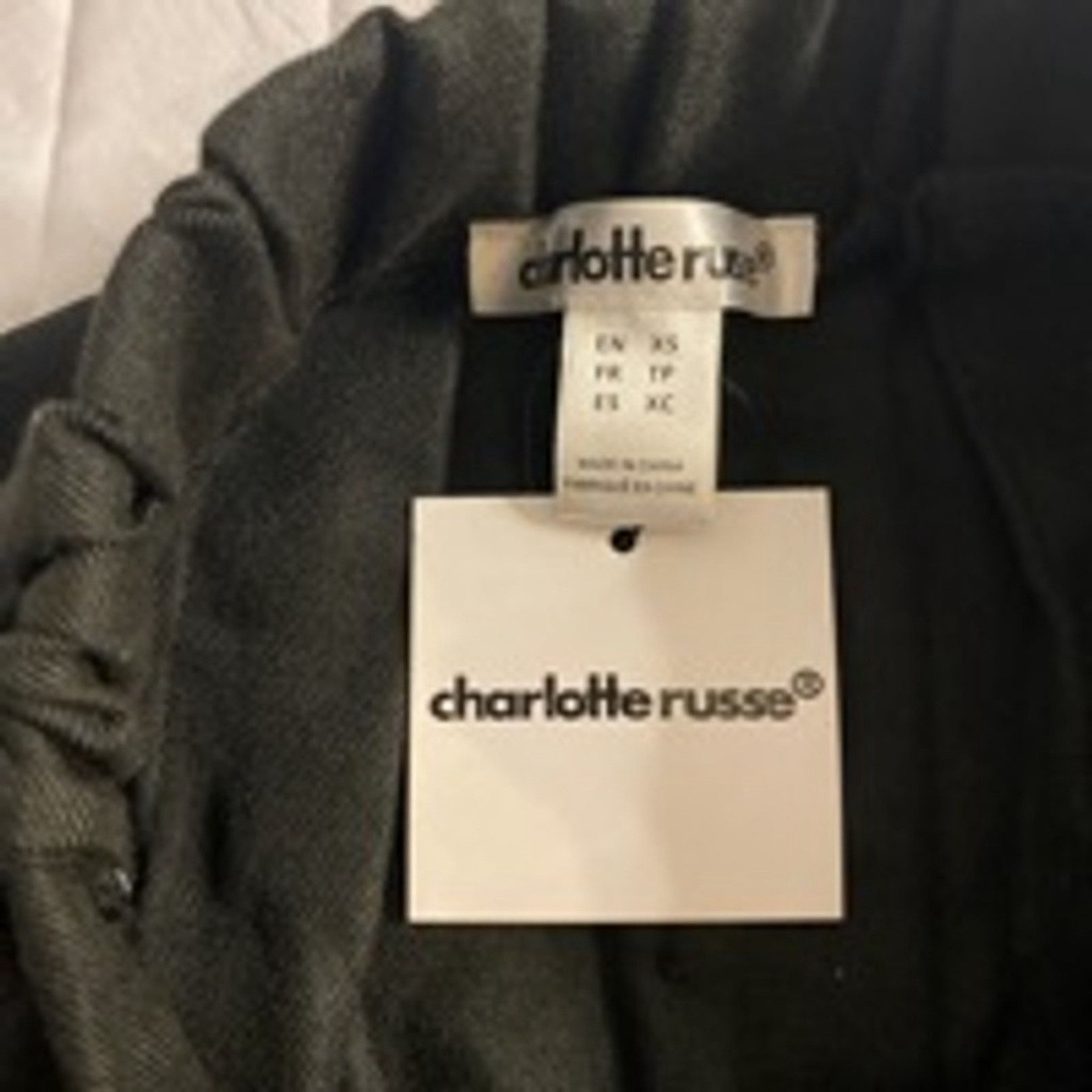 Other Charlotte Russe Black Skater Skirt Soft Stretch Y2K XS Size 22" - 3 Thumbnail