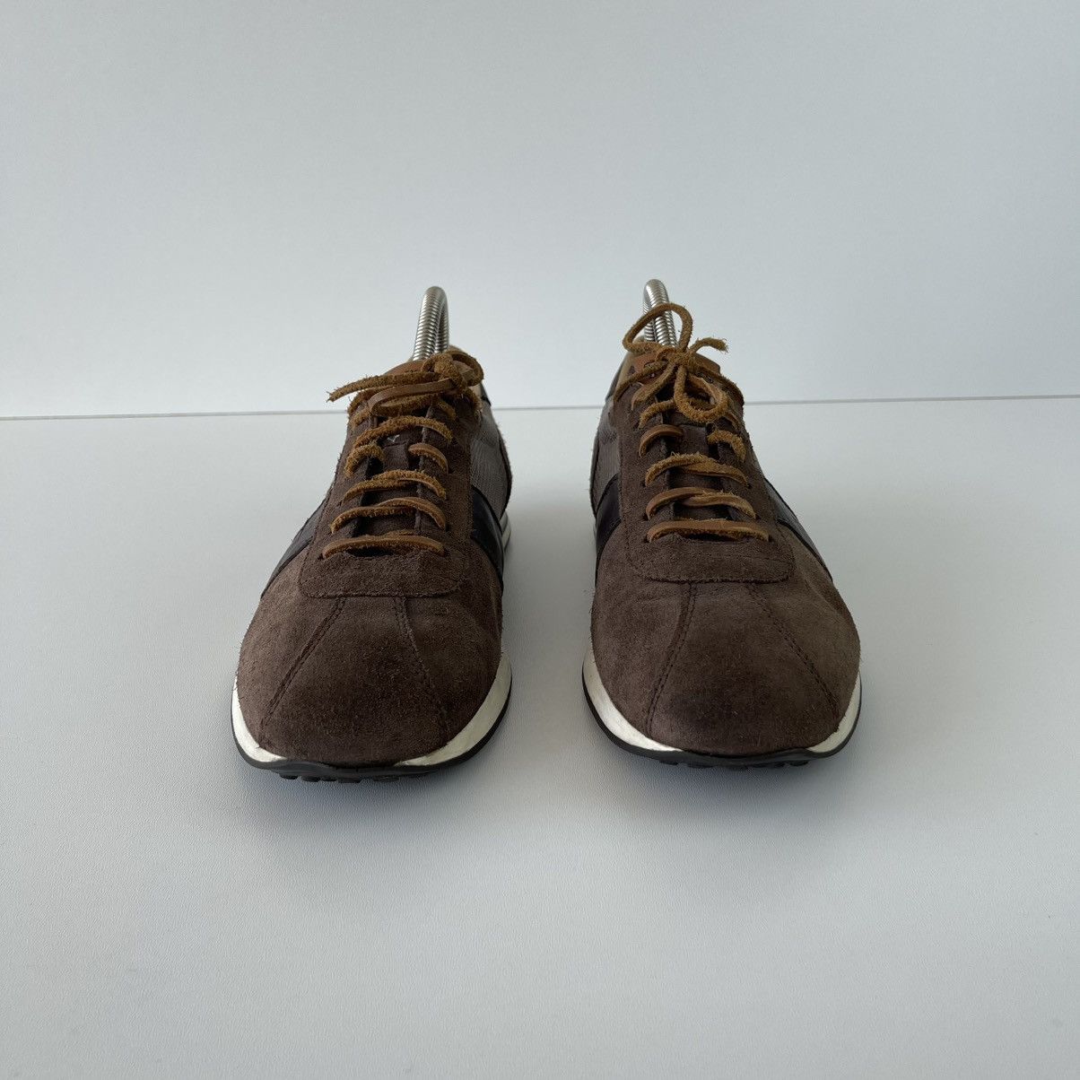 Tod's Tod’s Leather Mesh Sneakers Brown Made In Italy Rare Size US 10.5 / EU 43-44 - 4 Thumbnail