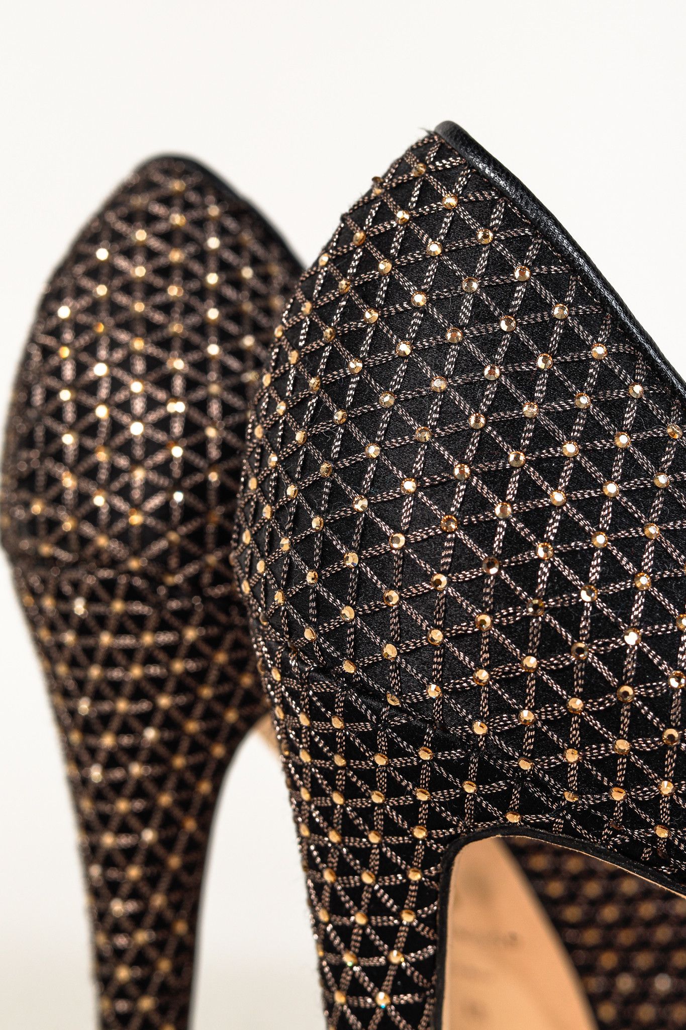 Brian Atwood Brian Atwood Maniac Black Rhinestone Platform Pumps Size US 9.5 / IT 39.5 - 9 Thumbnail