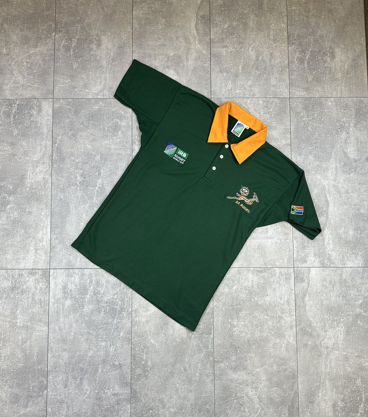 Vintage South Africa Rugby World Cup Vintage Polo Jersey Size US M / EU 48-50 / 2 - 2 Thumbnail