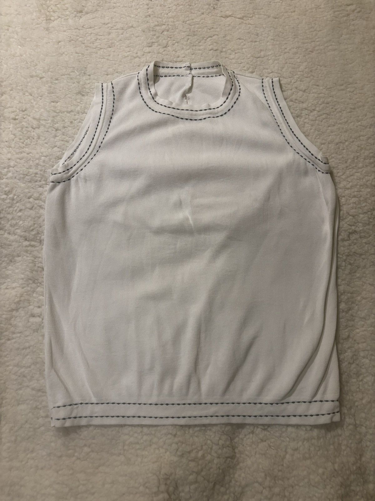 Other White sleeveless top with black stiching Size S / US 4 / IT 40 - 1 Thumbnail