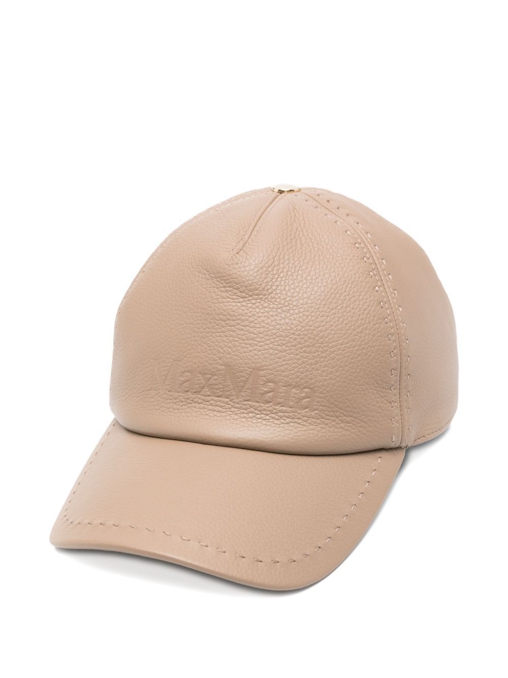 Max Mara LEATHER BASEBALL HAT Size ONE SIZE - 1 Thumbnail