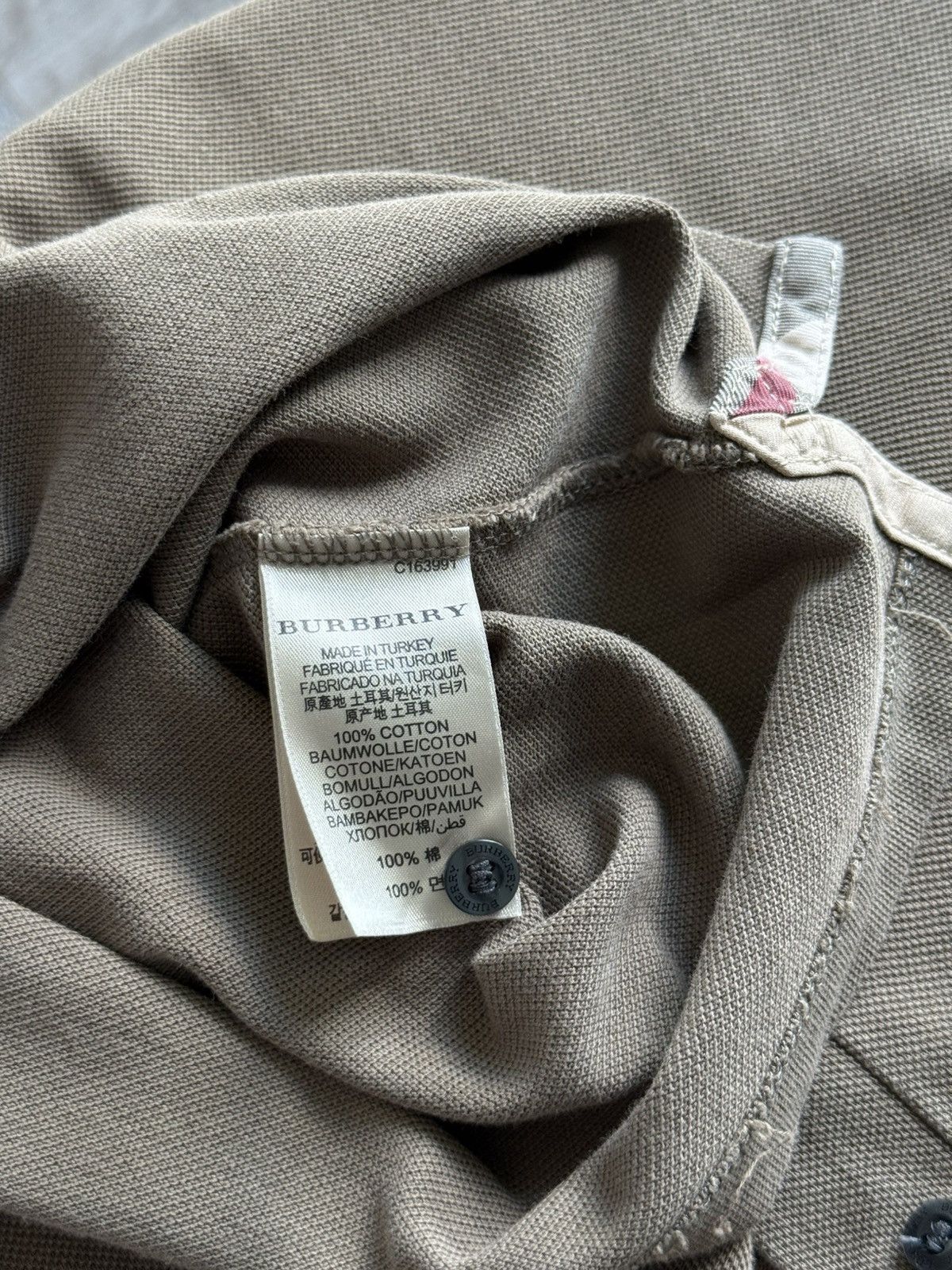 Burberry Burberry Brit Polos tee brown Nowa Check Size US XL / EU 56 / 4 - 11 Thumbnail
