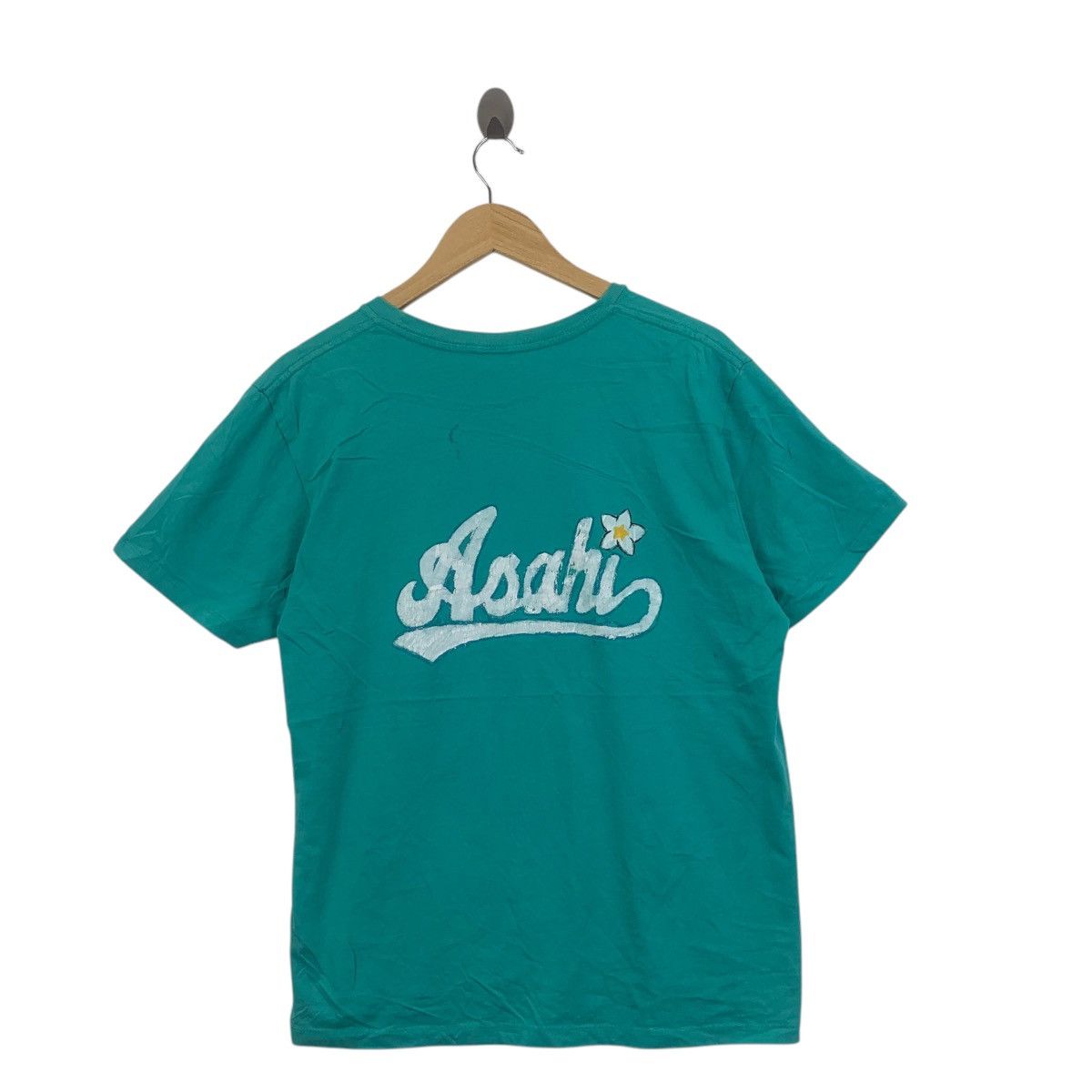 Asahi Vintage JAPAN ASAHI BEER Hand Painting Flower Tee Shirt Top Size XL / US 12-14 / IT 48-50 - 4 Thumbnail