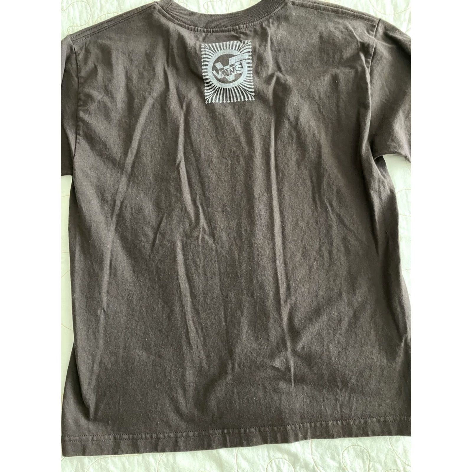 Vans VANS T-Shirt Two Sided Large Swirl Logo Gray Teal Womens L Brown Accent Logo Short Sleeve Crew Neck Shirt Size L / US 10 / IT 46 - 5 Thumbnail