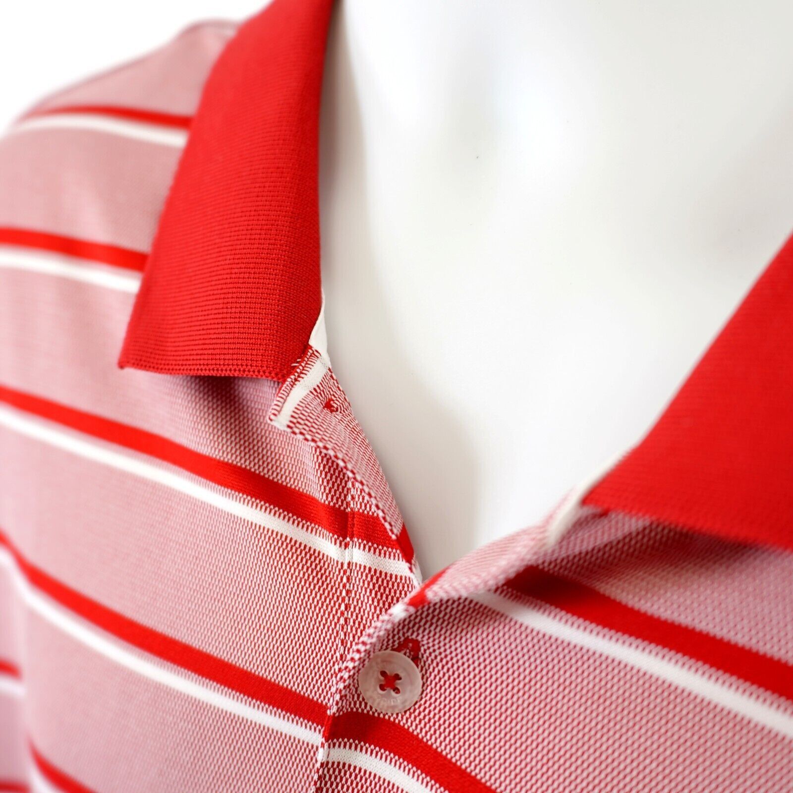 Adidas Adidas Red Striped 2XL Collared Short Sleeve Polo Shirt Size US XXL / EU 58 / 5 - 2 Thumbnail