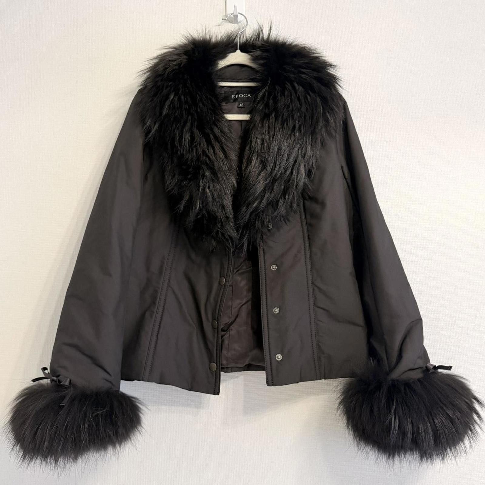 Other Black real fur short vintage 2000s Y2K jacket / coat Size XS / US 0-2 / IT 36-38 - 2 Thumbnail