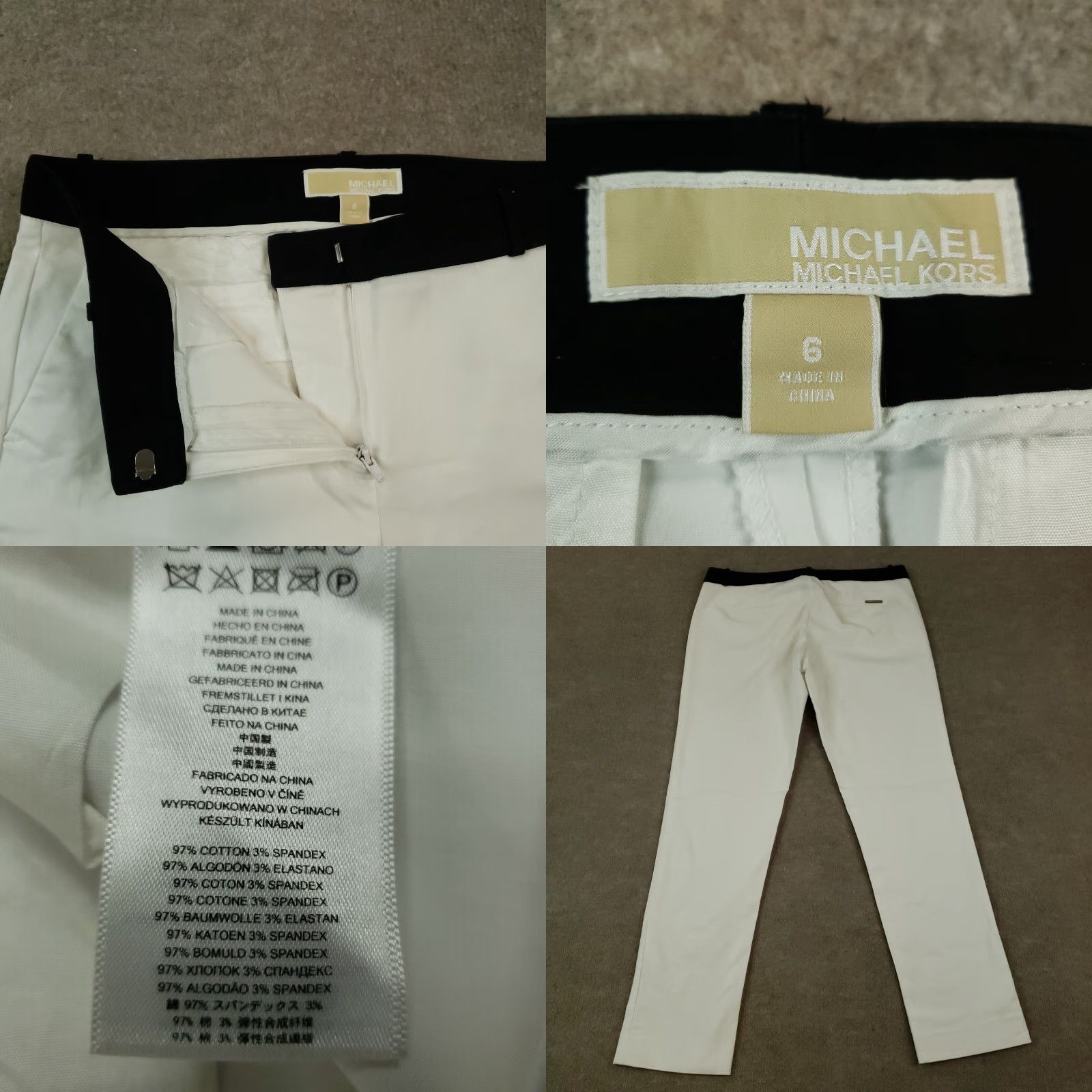 Michael Kors Michael Kors Womens Pants Size 6 White Ankle Stretch Office Size 32" / US 10 / IT 46 - 8 Thumbnail