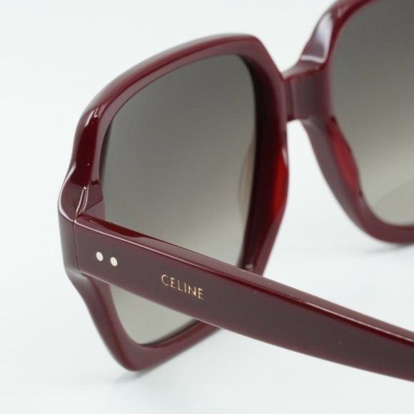 Celine NEW CELINE CL40074I 69F BURGUNDY BROWN GRADIENT SUNGLASSES Size ONE SIZE - 4 Thumbnail