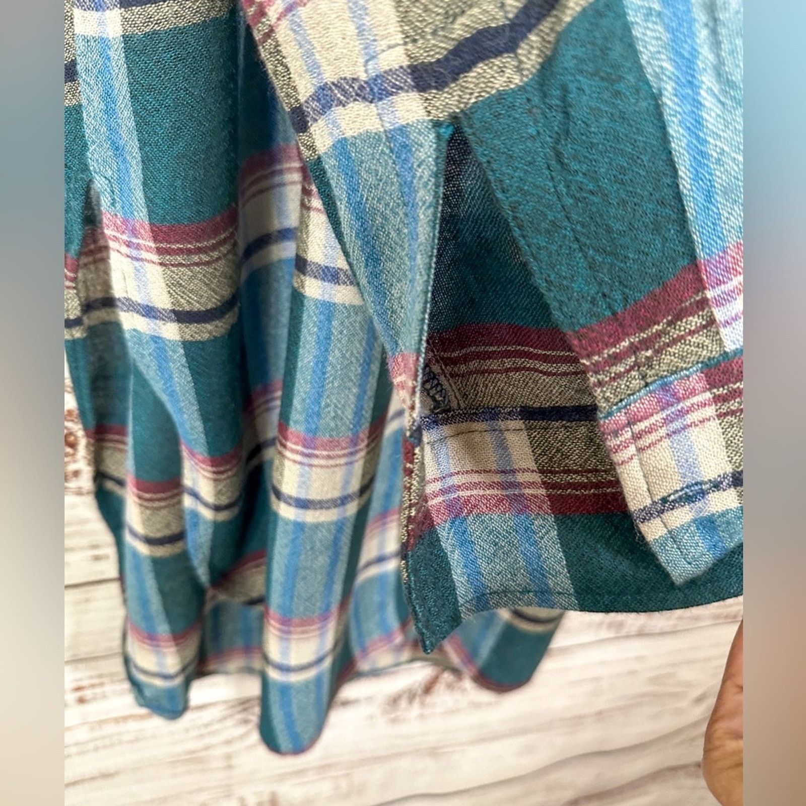 Anthropologie Akemi + Kin Lucie Flannel Plaid Tunic Shirt, EUC, Small Size S / US 4 / IT 40 - 8 Thumbnail