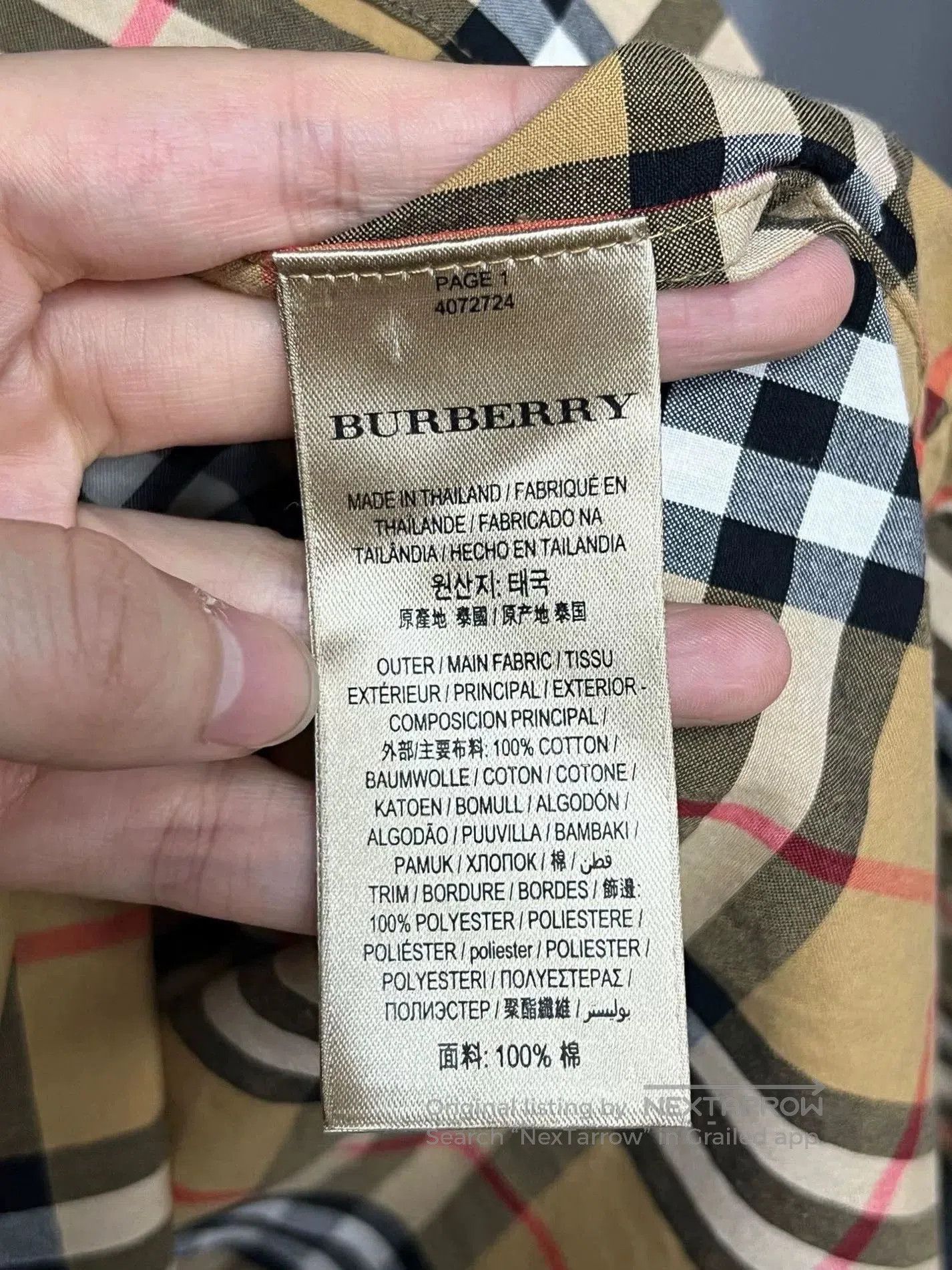Burberry Burberry Black Trim Check Shirt. Size L / US 10 / IT 46 - 4 Thumbnail