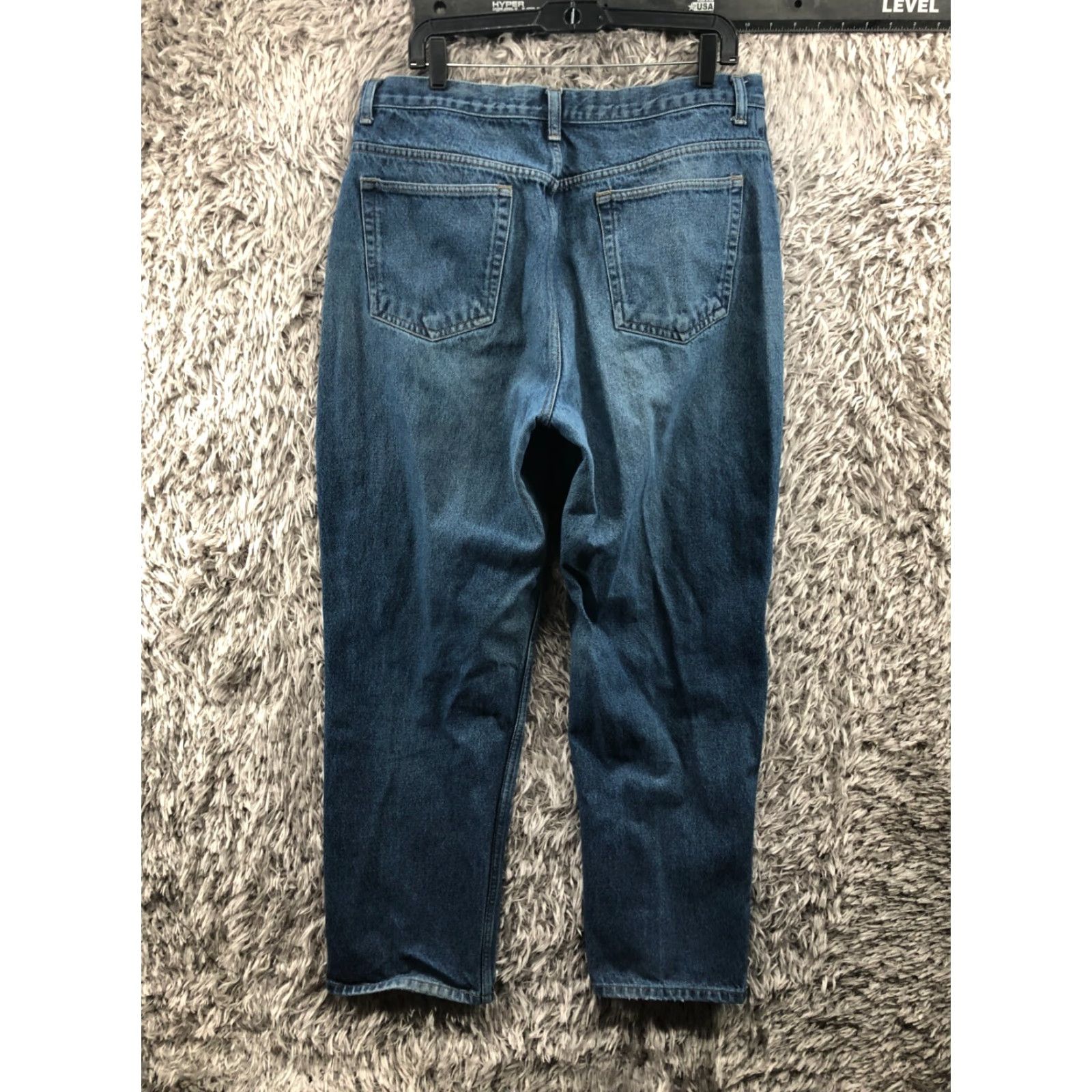 Vintage Natural Reflections Jeans Womens Regular Tapered Blue 18 Medium Wash Pocket 5-Pocket Denim Cotton Zip Button Belt Loops Inseam 31 High Rise Jeans Size 40" / US 18 - 6 Thumbnail