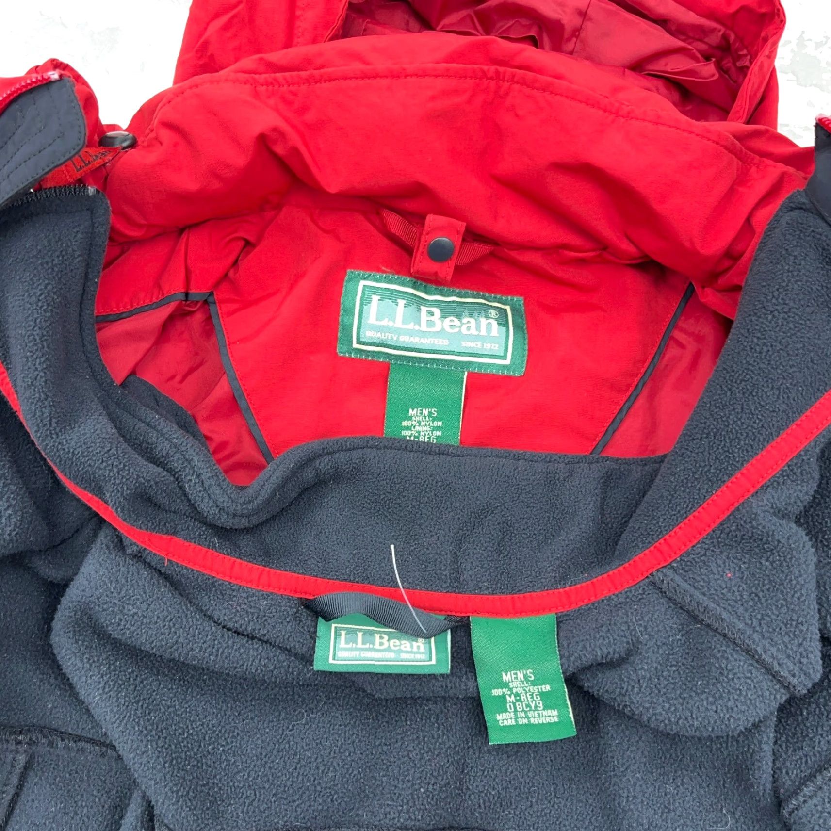 Vintage VINTAGE LL Bean Jacket Men Medium Red Parka Interchange All Weather Shell Fleece Lined Size US M / EU 48-50 / 2 - 5 Thumbnail