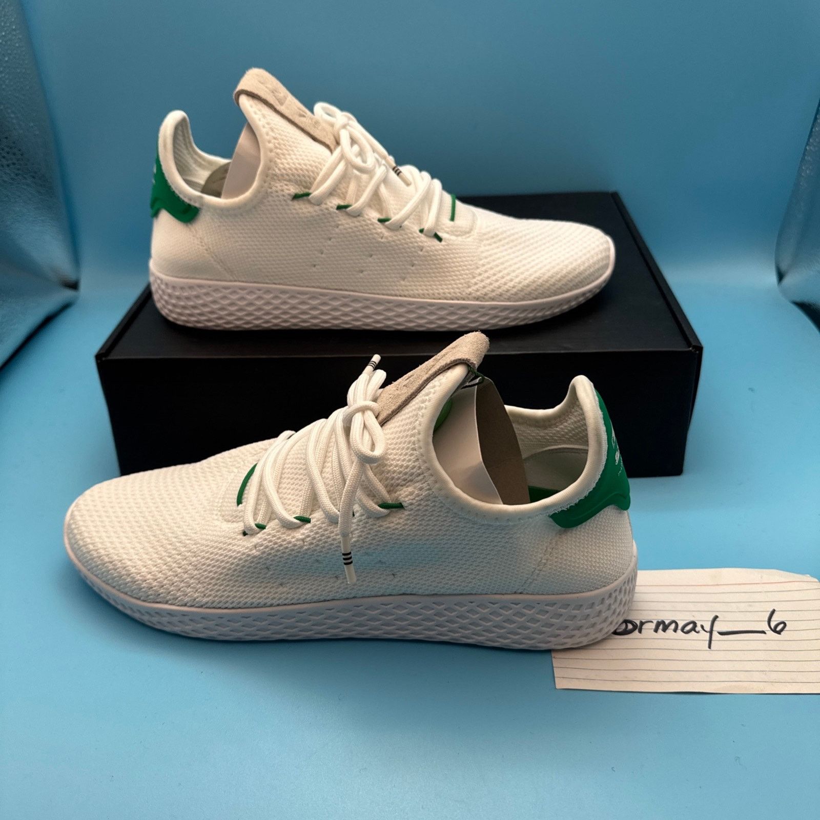 Adidas adidas Pharrell Tennis Hu Green m8 w9.5 Size US 8 / EU 41 - 3 Thumbnail