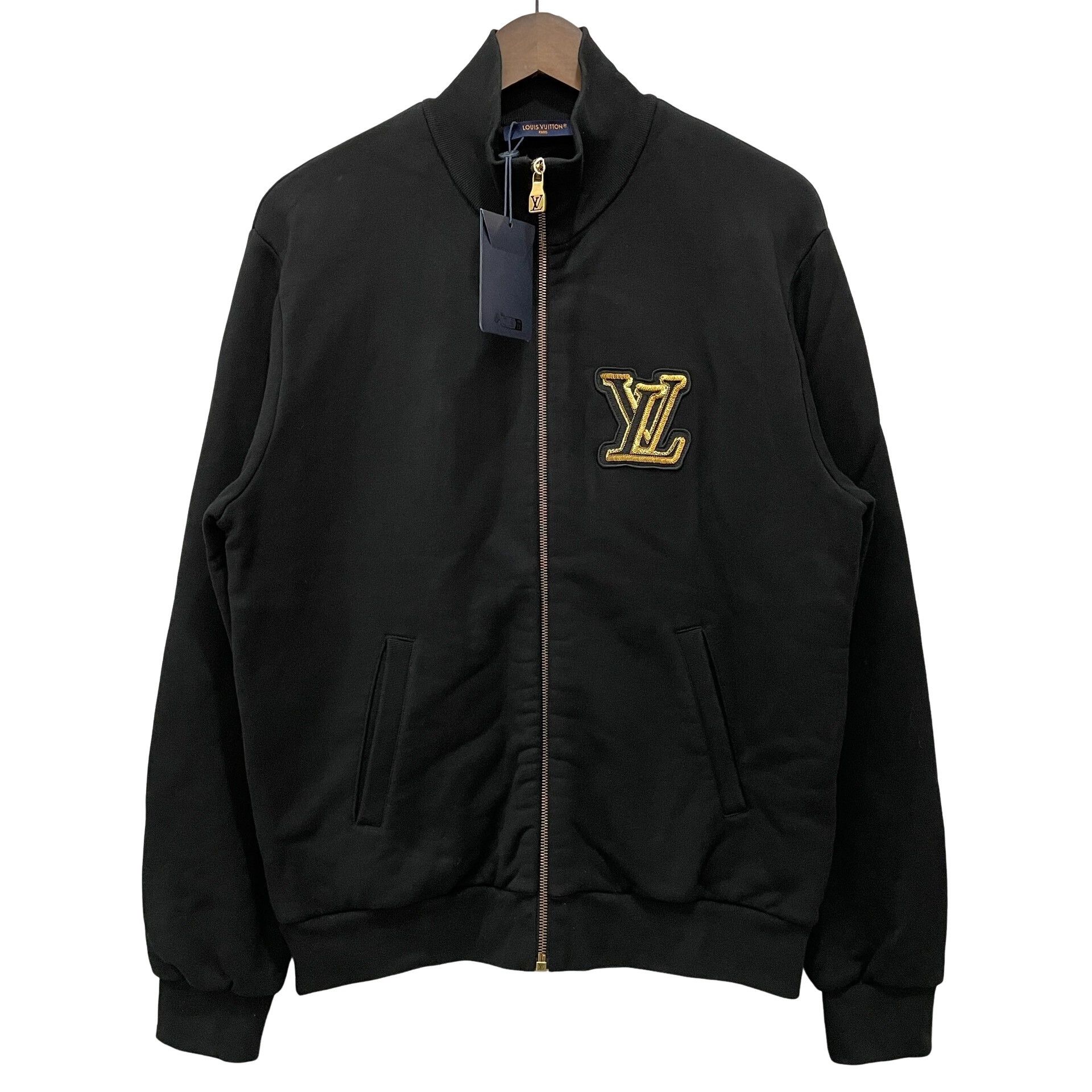 Louis Vuitton Louis Vuitton Gold Logo Zip-Up Sweatshirt Size L Size US L / EU 52-54 / 3 - 1 Thumbnail