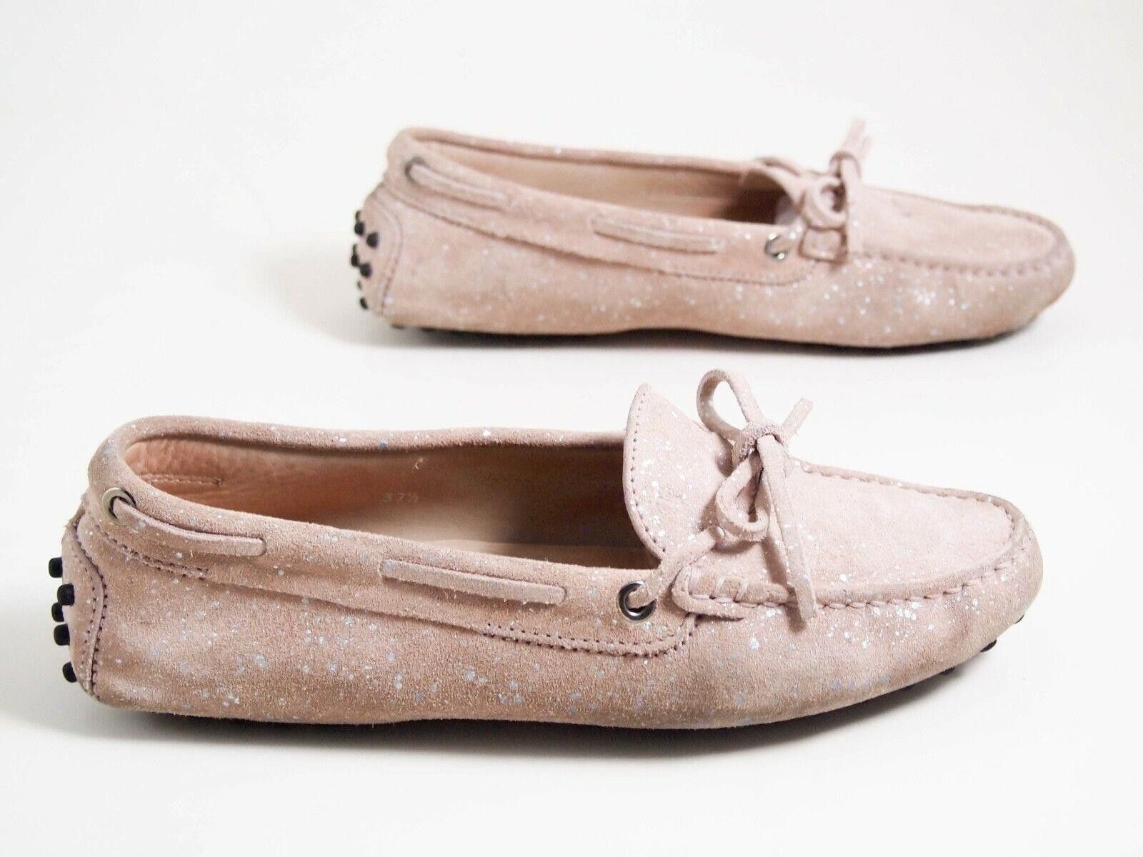 Tod's Tods Gommini Loafers Pink Suede Glitter EU 37.5 US 7.5 Size US 7.5 / IT 37.5 - 5 Thumbnail