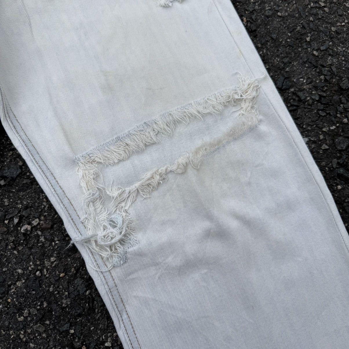 Japanese Brand VINTAGE POWER TO THE PEOPLE WHITE DENIM JEANS Size US 33 - 4 Thumbnail