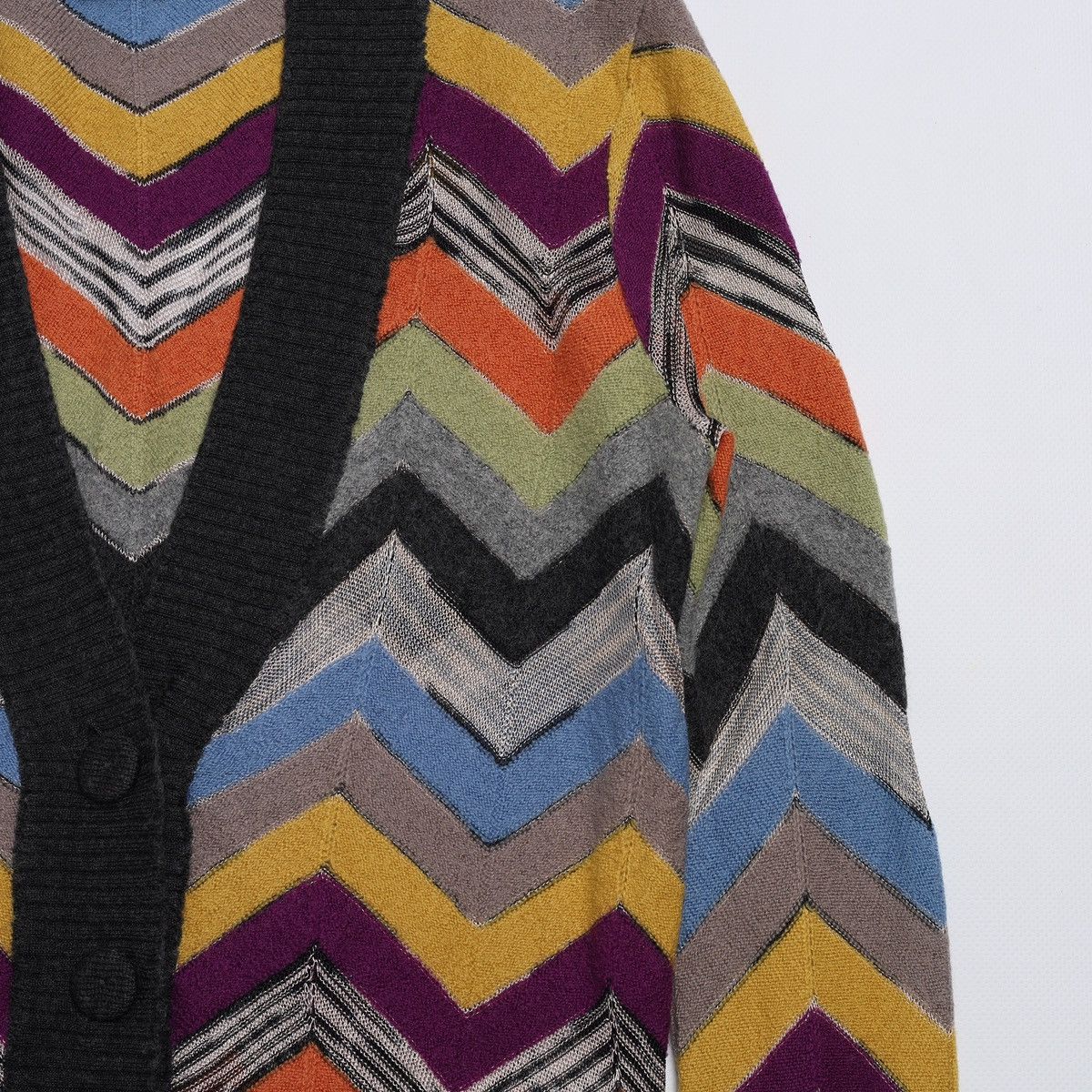 Missoni Missoni M Wool Viscose Multicolor Cardigan Sweater Mesh Size M / US 6-8 / IT 42-44 - 4 Thumbnail