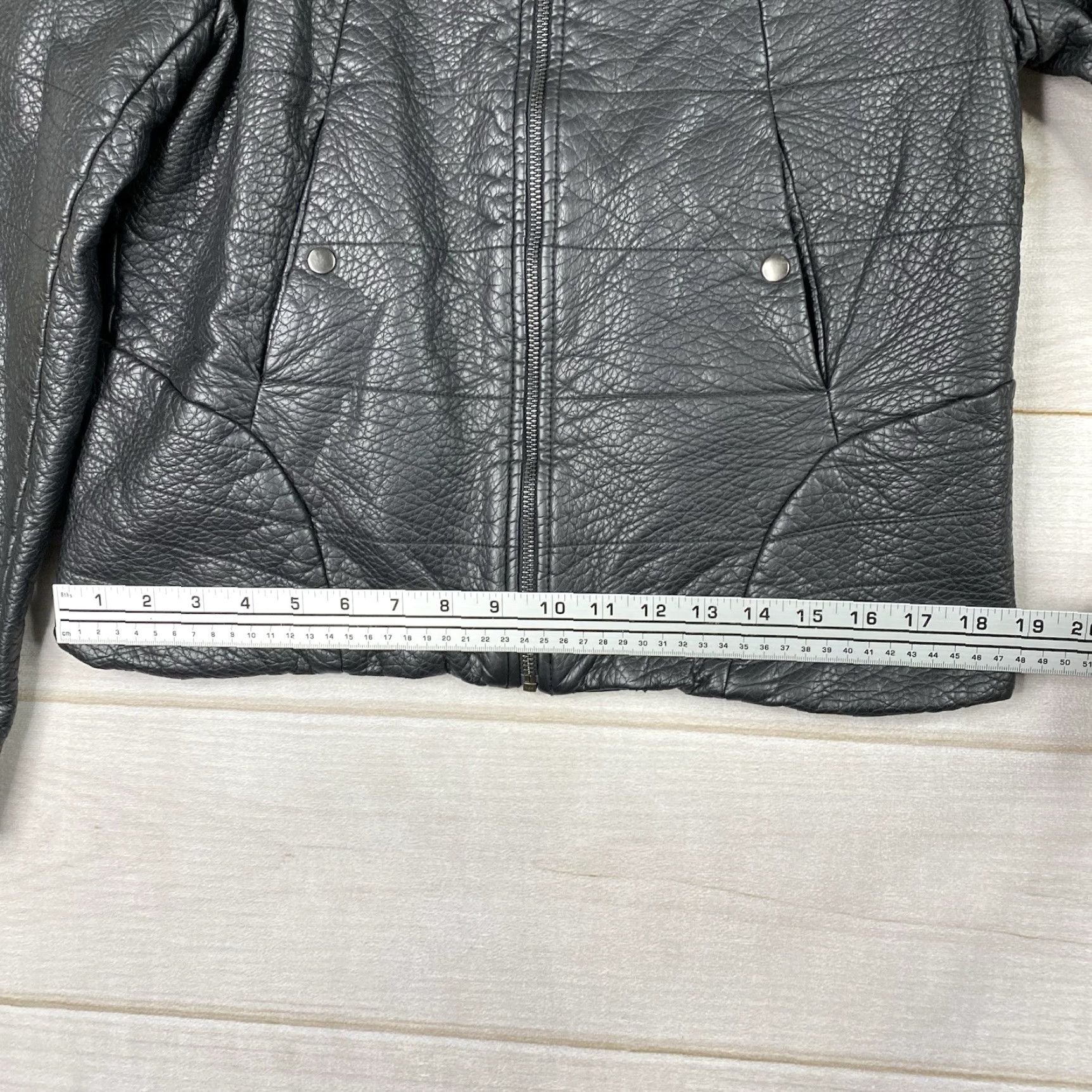 Vintage **Womens Truth Of Touch Black Full Zip Faux Leather Moto Jacket M** User: **Truth Of Touch Women's Black Full Zip Faux Leather Moto Jacket Size M** Size M / US 6-8 / IT 42-44 - 7 Thumbnail