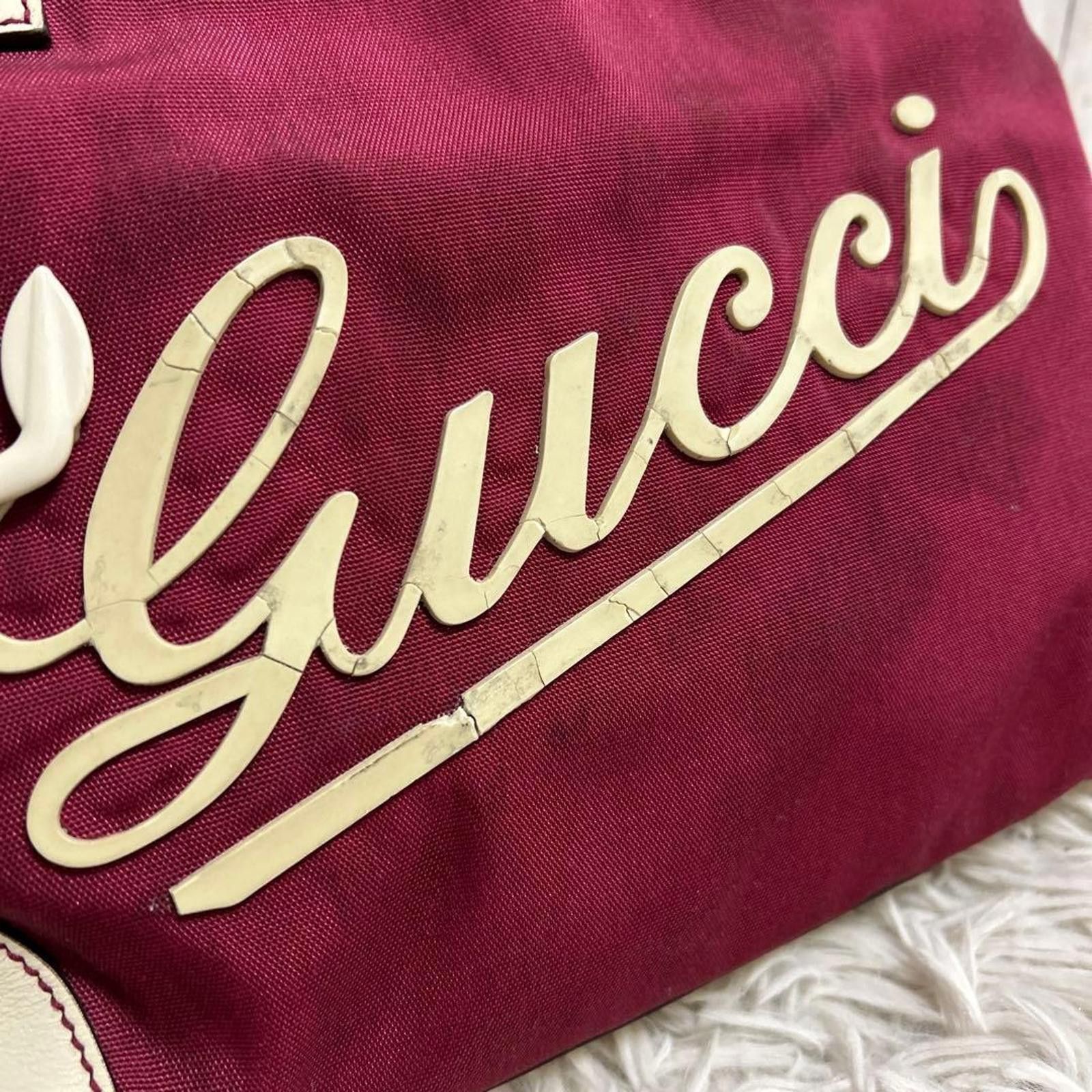 Gucci Gucci - Burgundy and Cream Tote Bag Size ONE SIZE - 4 Thumbnail