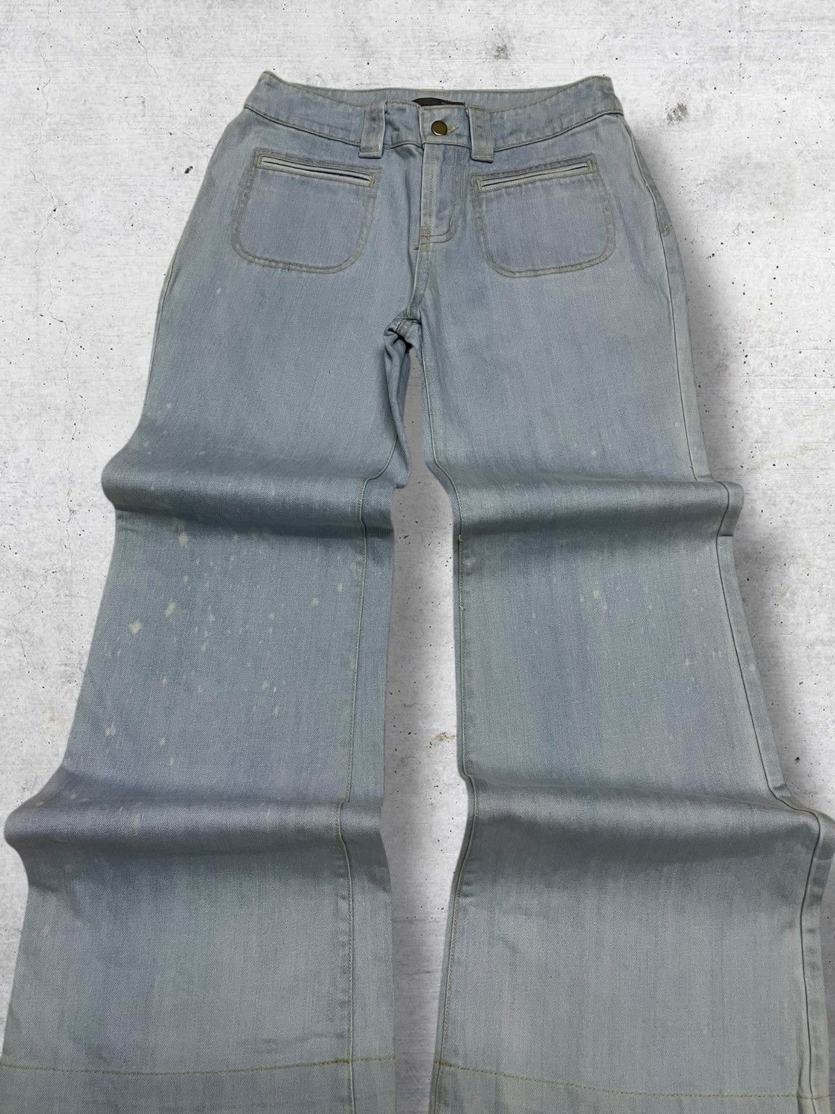 Japanese Brand VINTAGE SMORK JAPAN DESIGNER 90S BUSHPANT FLARED CUT DENIM Size US 26 / EU 42 - 4 Thumbnail