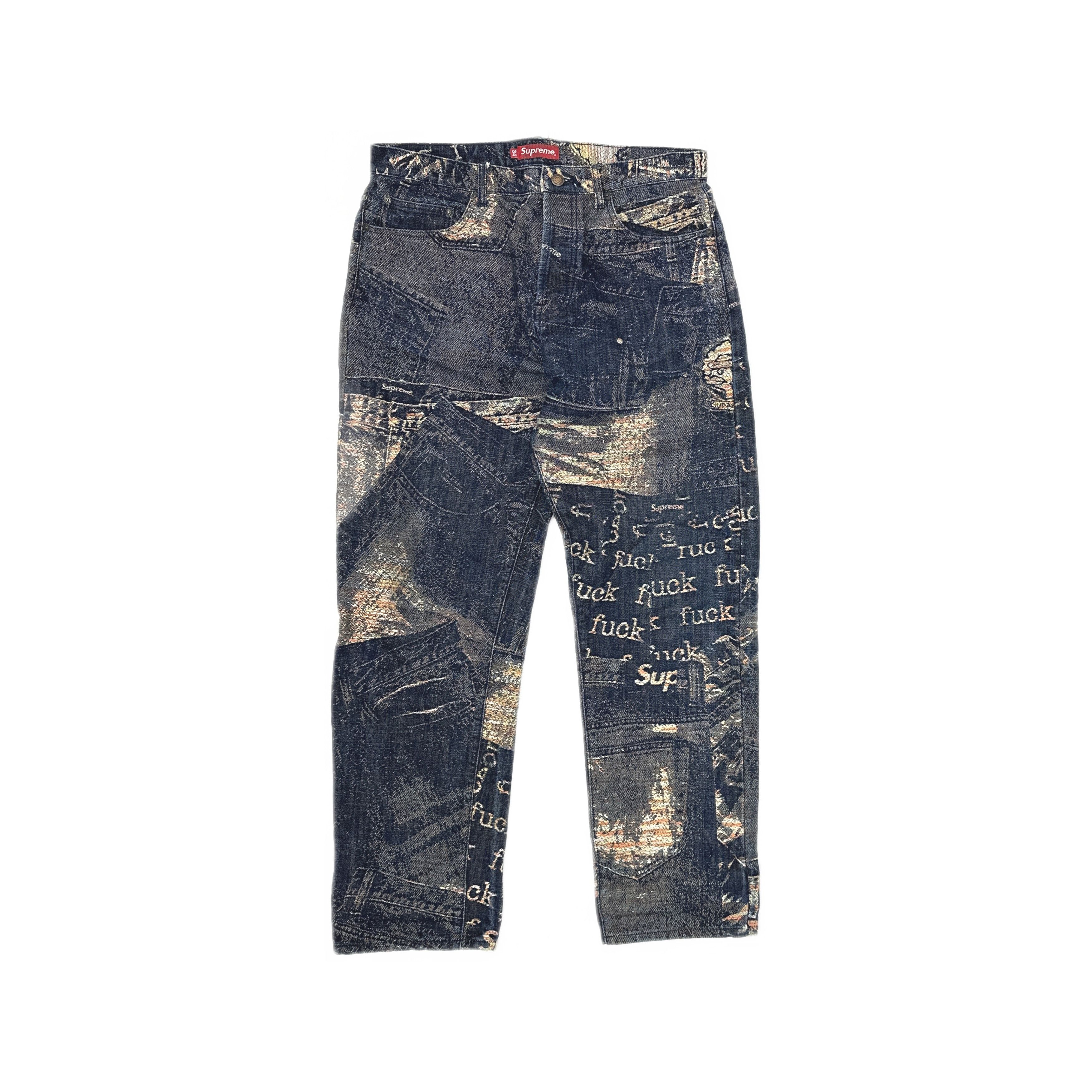 Streetwear × Supreme Supreme New York Yankees Denim Jeans Size 34