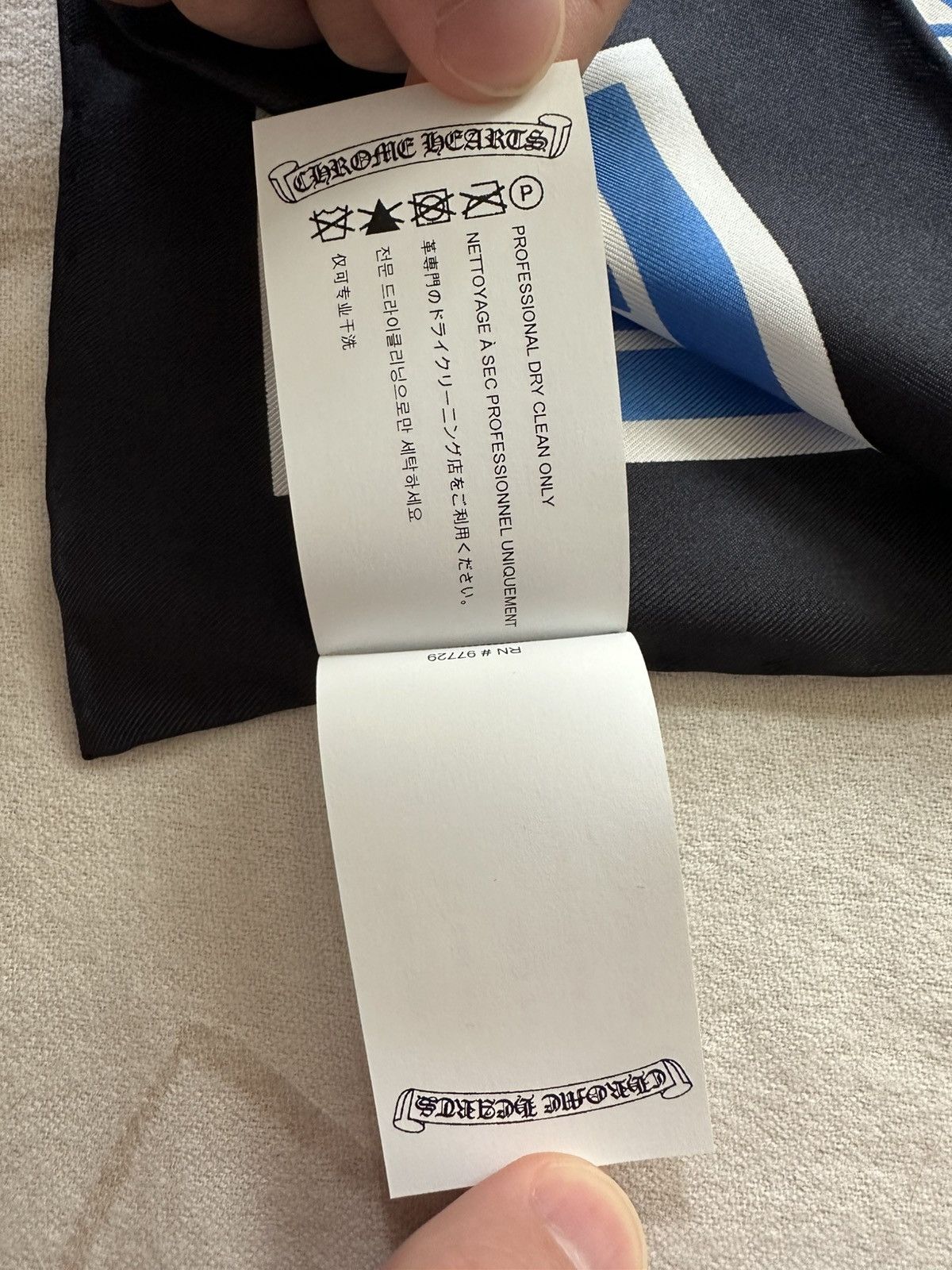 Chrome Hearts Chrome hearts “ Math plus” silk scarf Blue color Size ONE SIZE - 7 Thumbnail