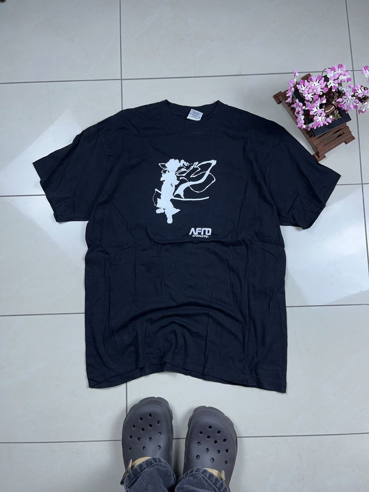 image of 2008 Afro Samurai Anime Animagic Promo T-Shirt in Black, Men's (Size Large)