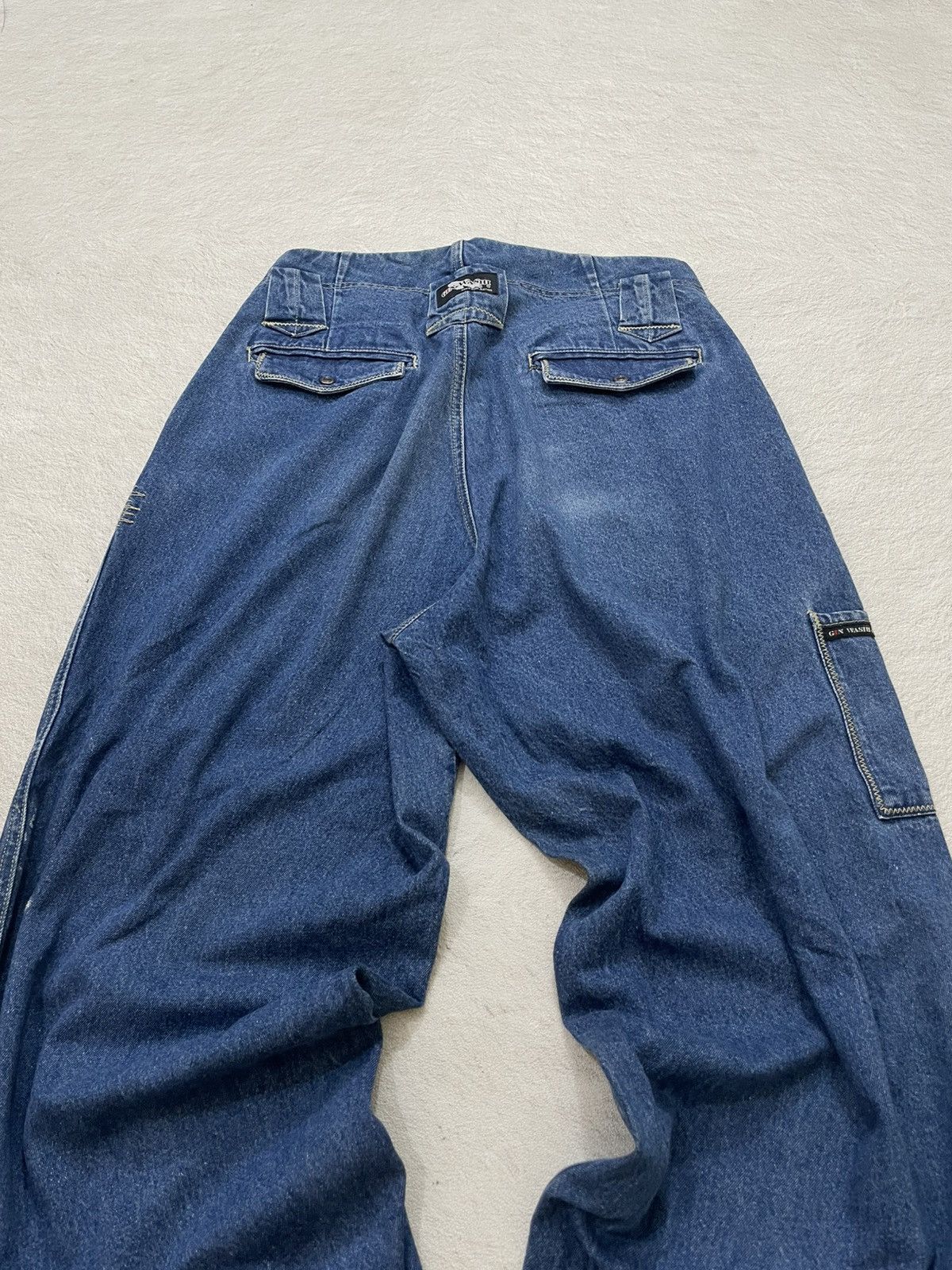 Japanese Brand Japanese Style Indigo Balloon Denim Distressed Jeans Size US 29 - 8 Thumbnail