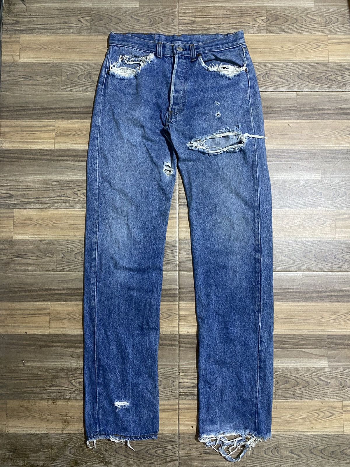Levi's × Levi's Vintage Clothing × Vintage VINTAGE LEVIS 501 365 DISTRESSED JEANS Size US 29 - 1 Thumbnail