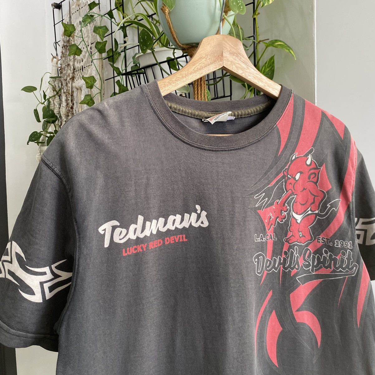 Tedman Thrashed Faded Vintage Y2K Tedman Red Devil ERD GRUNGE TEE Size US M / EU 48-50 / 2 - 5 Thumbnail