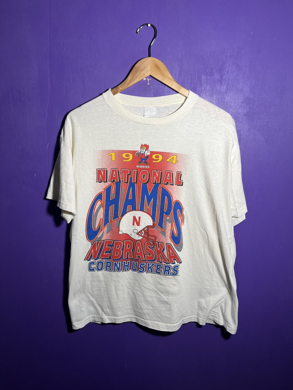 Vintage Vintage 1994 Nebraska Cornhuskers National champs t-shirt Size US L / EU 52-54 / 3 - 1 Thumbnail