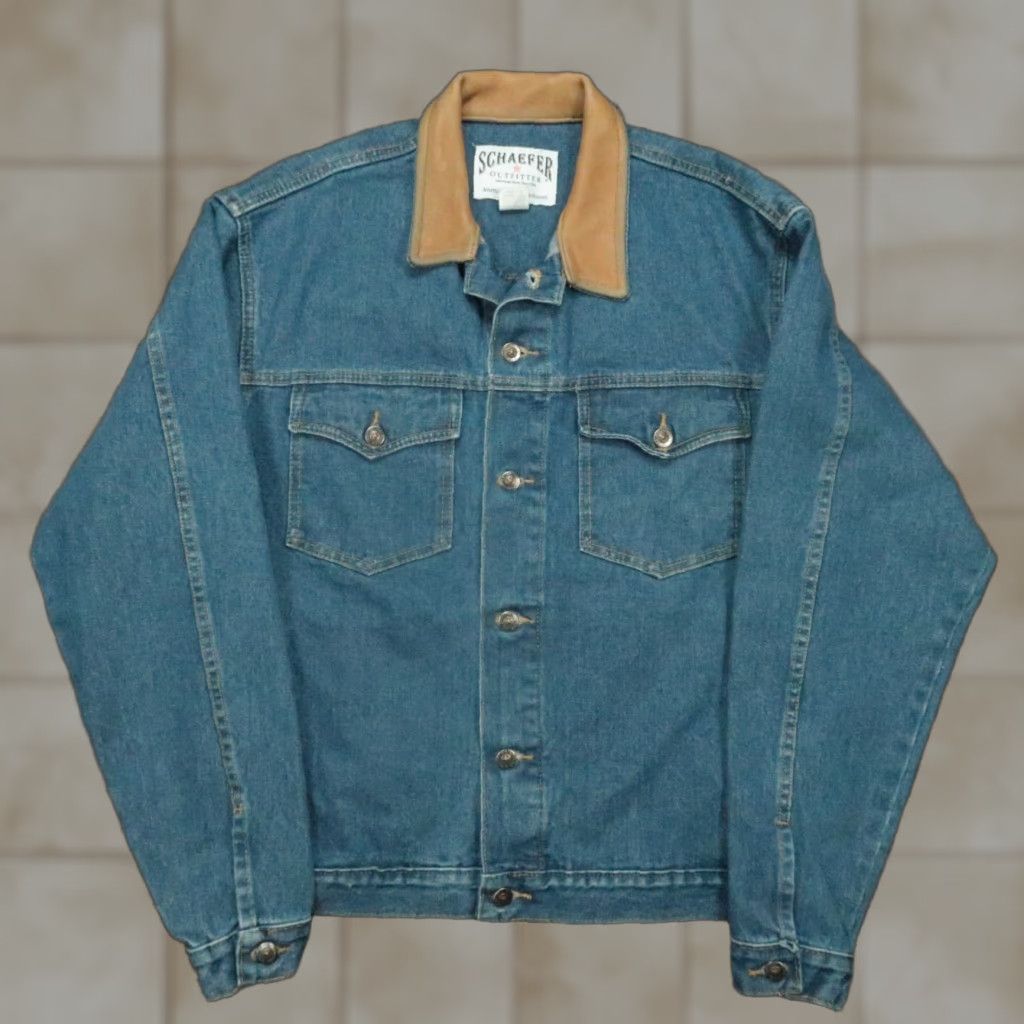Vintage Schaefer Outfitter Jacket Mens Medium Blue Denim Legend Western Button 581 Size US M / EU 48-50 / 2 - 1 Thumbnail