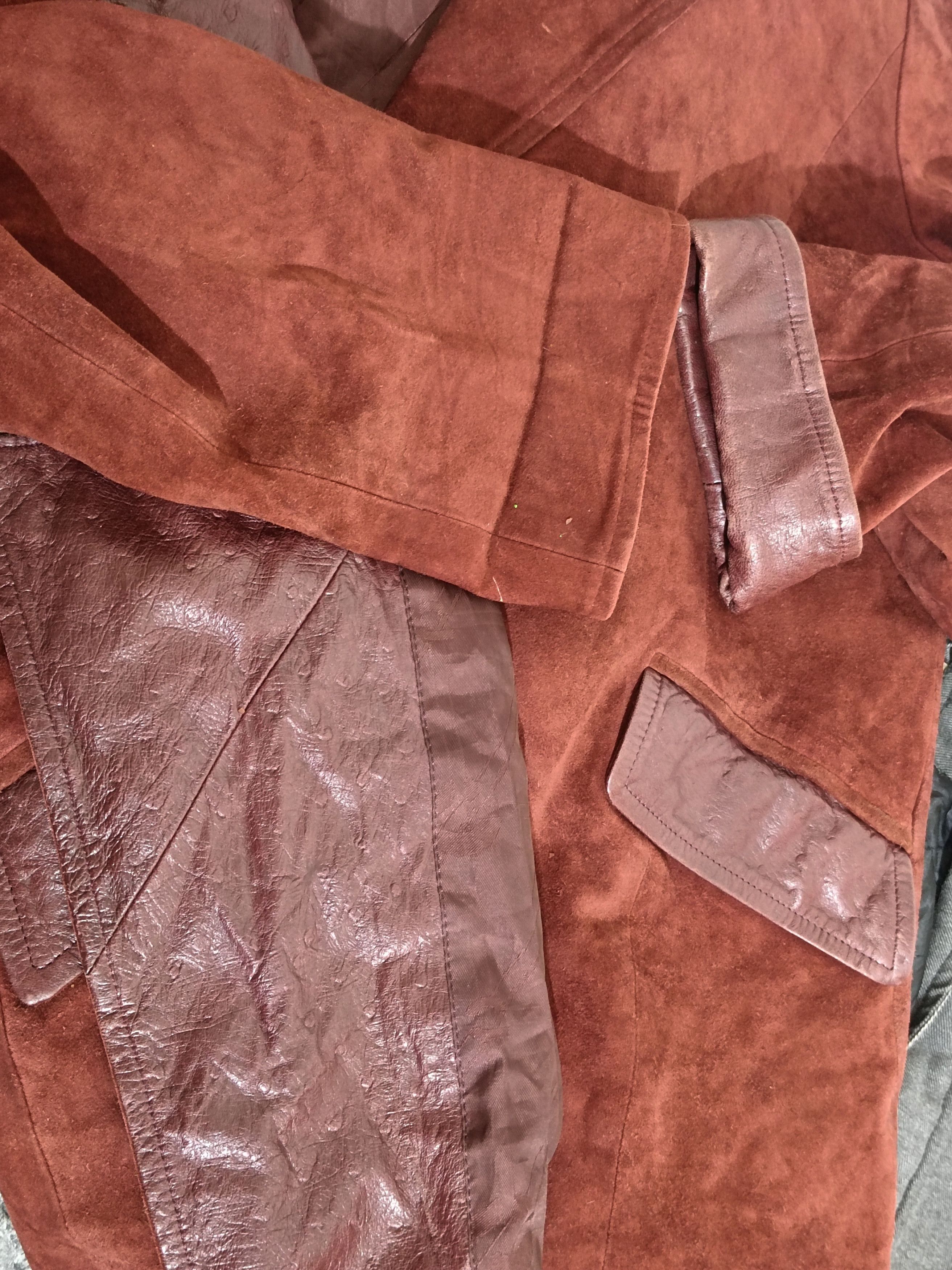 Charles Jourdan × Japanese Brand Vintage Charles Jourdan Suede ostrich Leather Coat Jacket Size US M / EU 48-50 / 2 - 6 Thumbnail