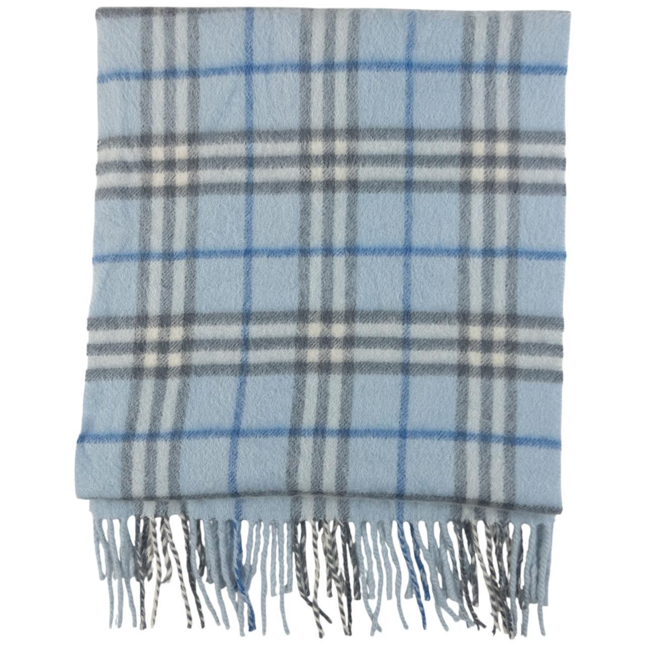 Burberry Vintage Burberry Cashmere Nova Check Tassel Scarf Size ONE SIZE - 2 Thumbnail
