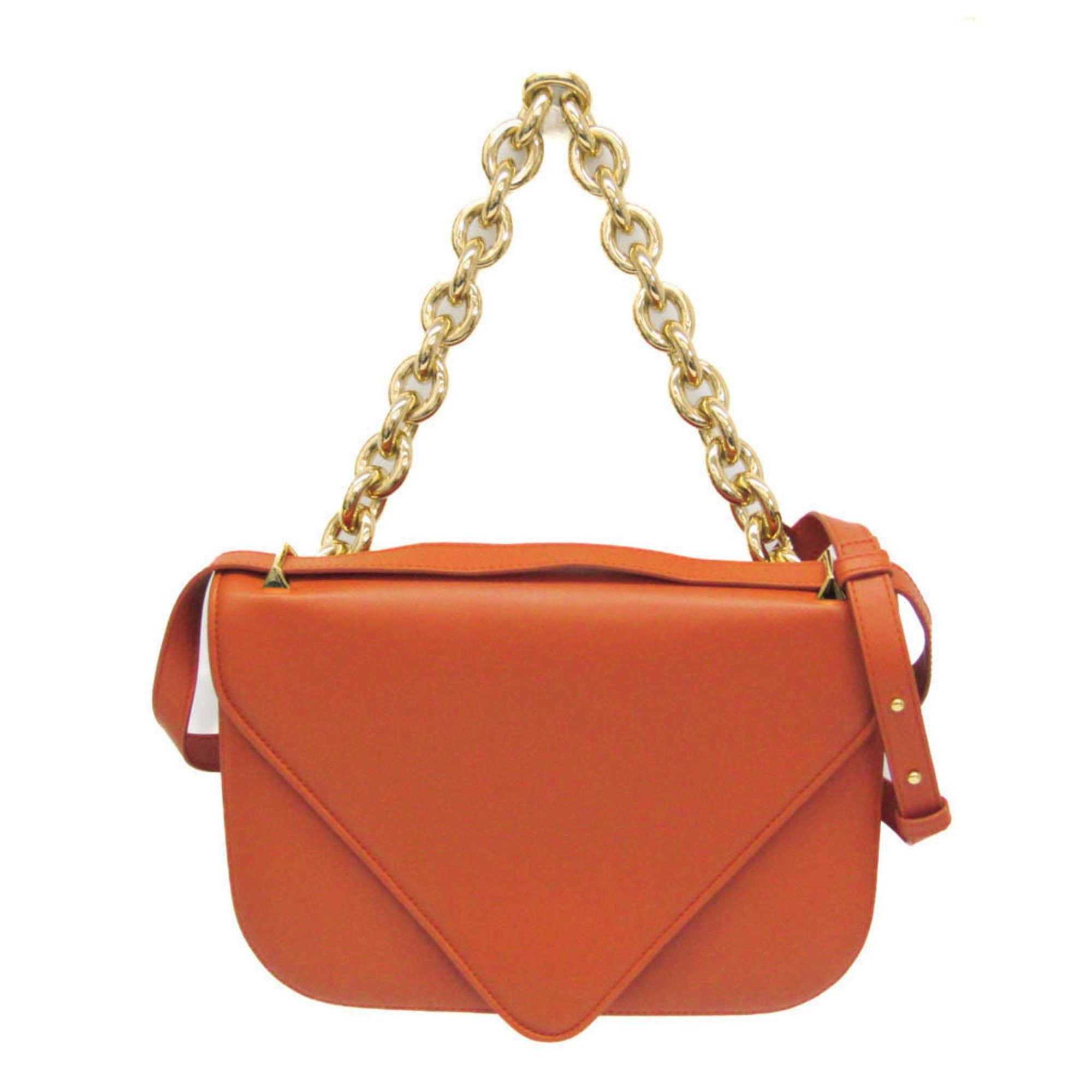 Bottega Veneta Bottega Veneta Mount Chain Shoulder Bag Women's Leather Handbag,Shoulder Bag Orange Size ONE SIZE - 1 Thumbnail