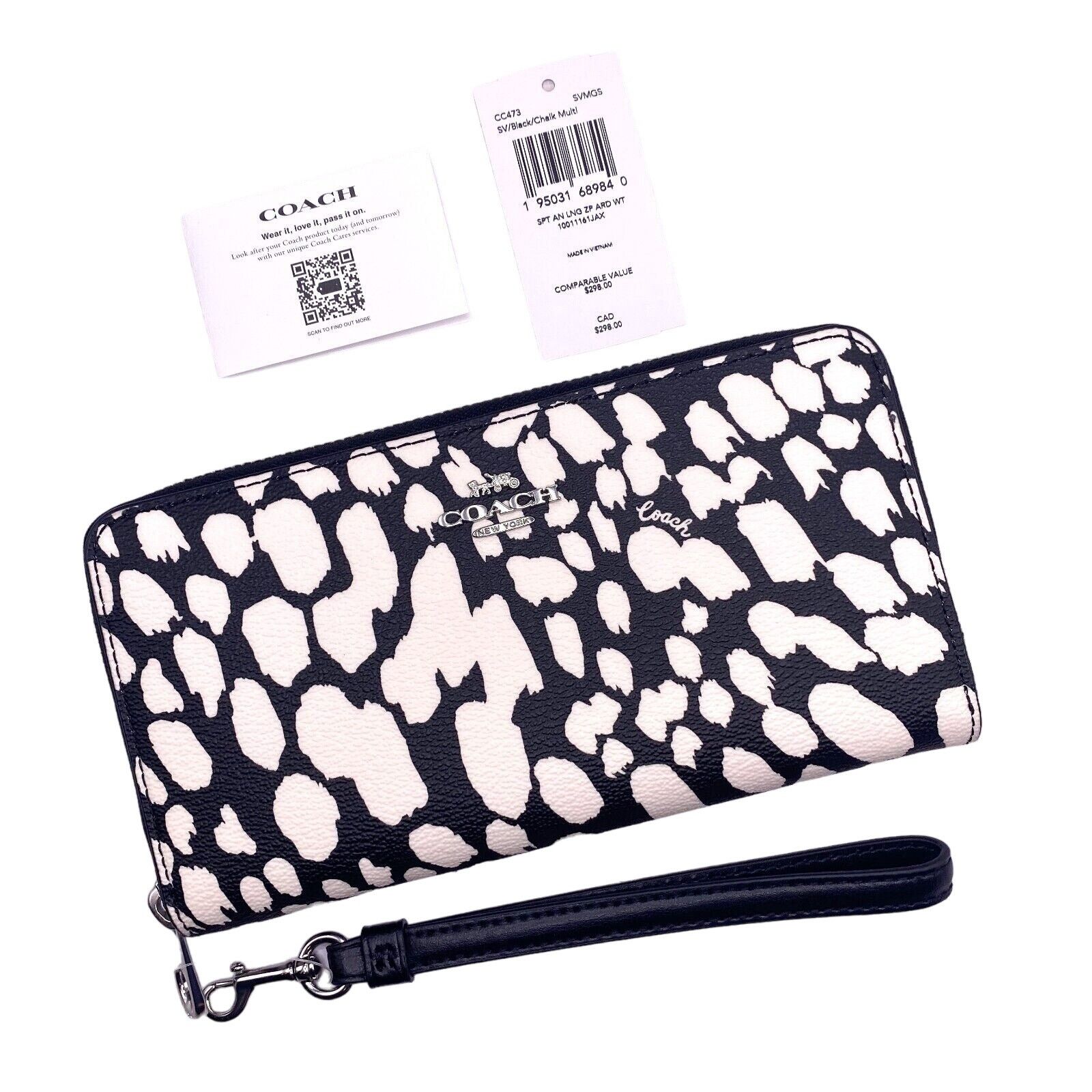 Coach Coach Long Zip Around Wallet With Spotted Animal Print CC473 Size ONE SIZE - 2 Thumbnail