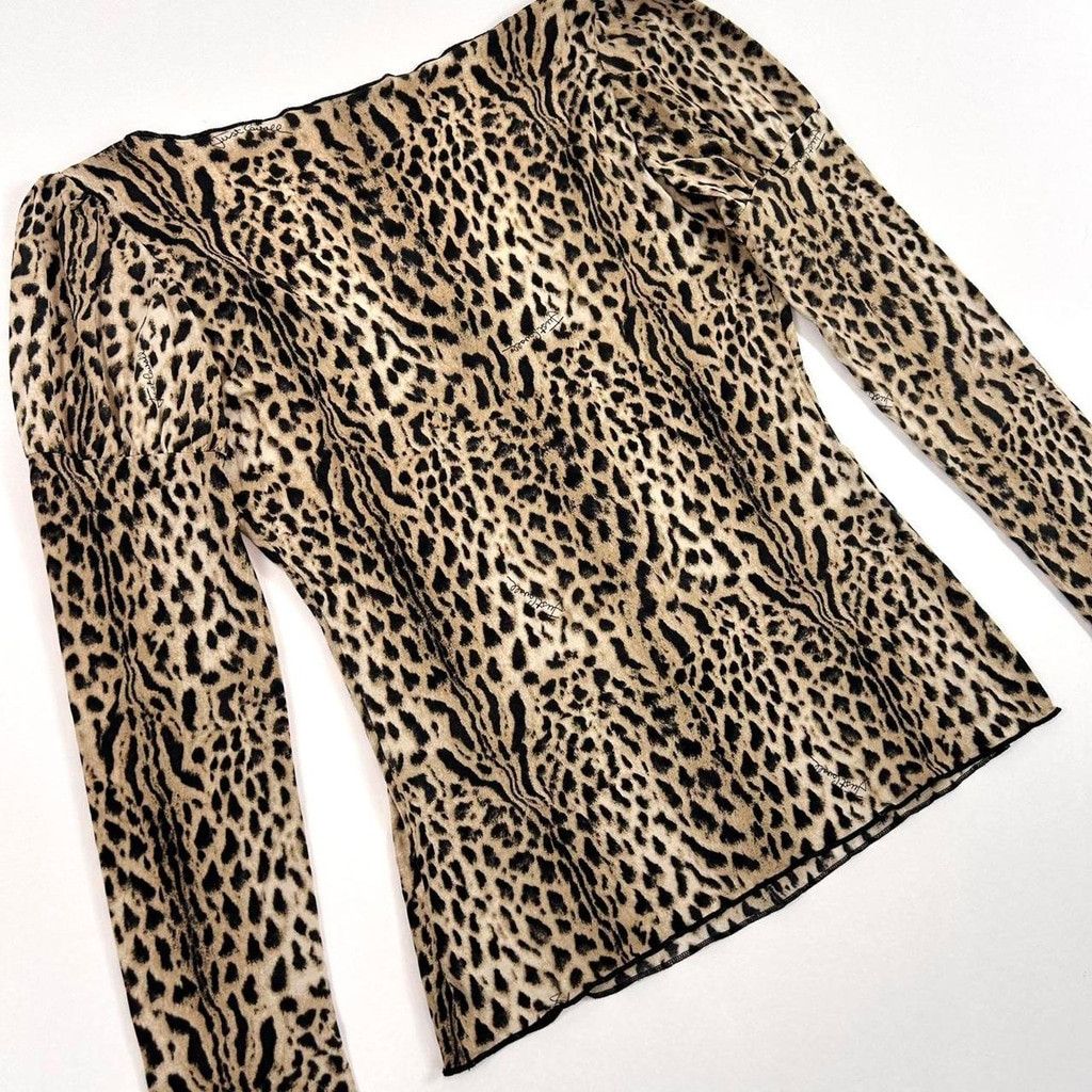 Just Cavalli y2k Cavalli brown and black cheetah print long sleeve top Size M / US 6-8 / IT 42-44 - 5 Thumbnail