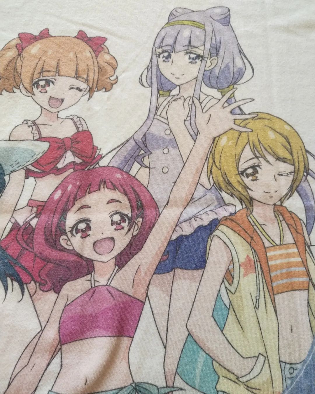 Anime × Japanese Brand Hug! Pretty Cure Group Art Big Print Anime Tees Size US L / EU 52-54 / 3 - 3 Thumbnail