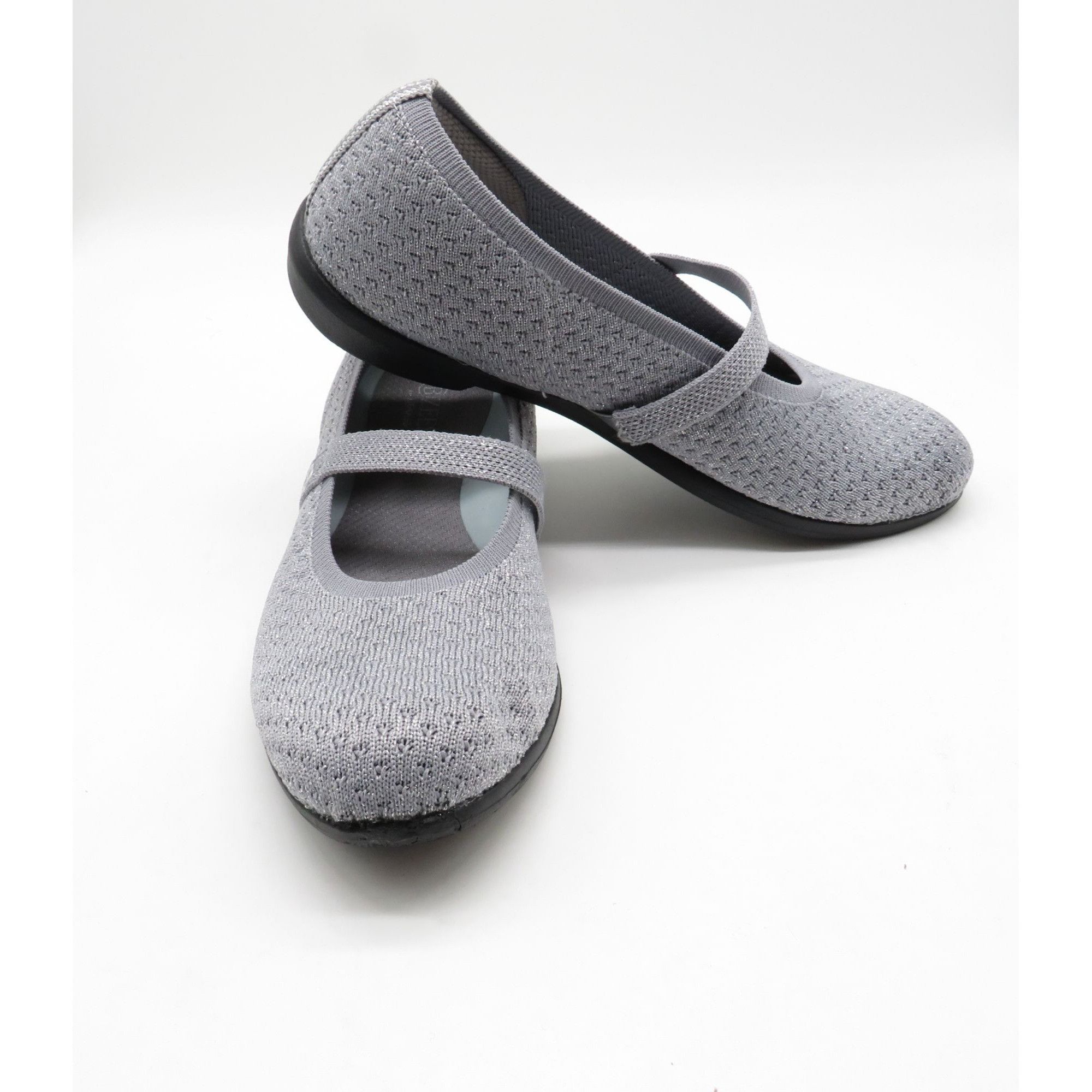Other Lifestride Women's Grey Knit Mary Jane Flats By Bzees Size 8 Size US 8 / IT 38 - 4 Thumbnail