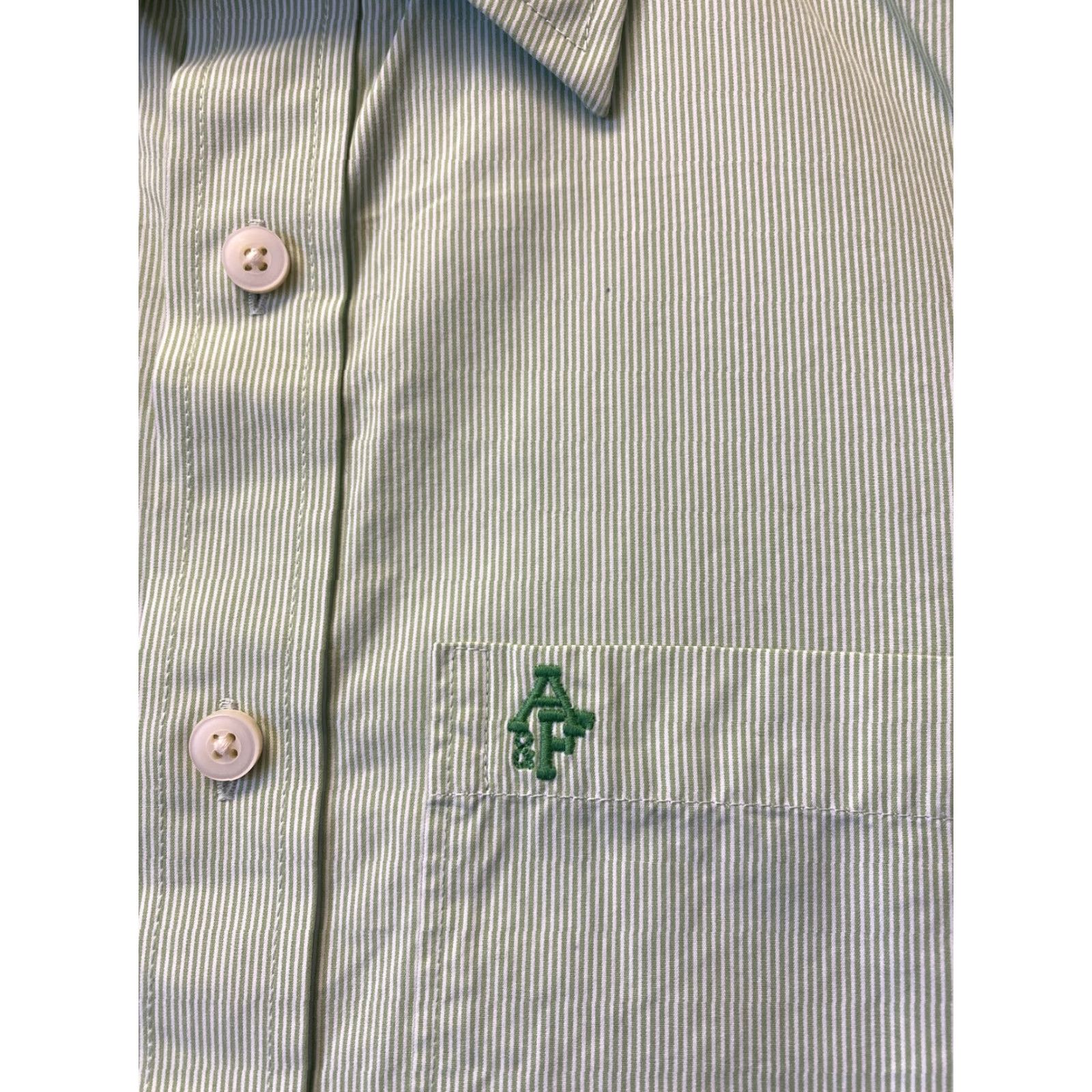 Abercrombie & Fitch VINTAGE Abercrombie & Fitch Button-Up Shirt M Green Striped Classic Long Sleeve Casual Mens Size US M / EU 48-50 / 2 - 3 Thumbnail