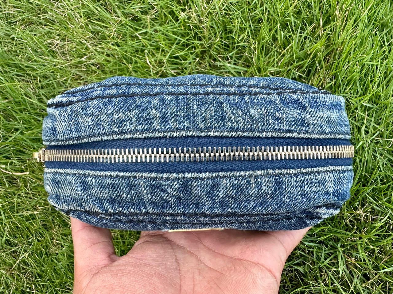 Prada Authentic Prada Denim Cosmetic Pouch Size ONE SIZE - 4 Thumbnail