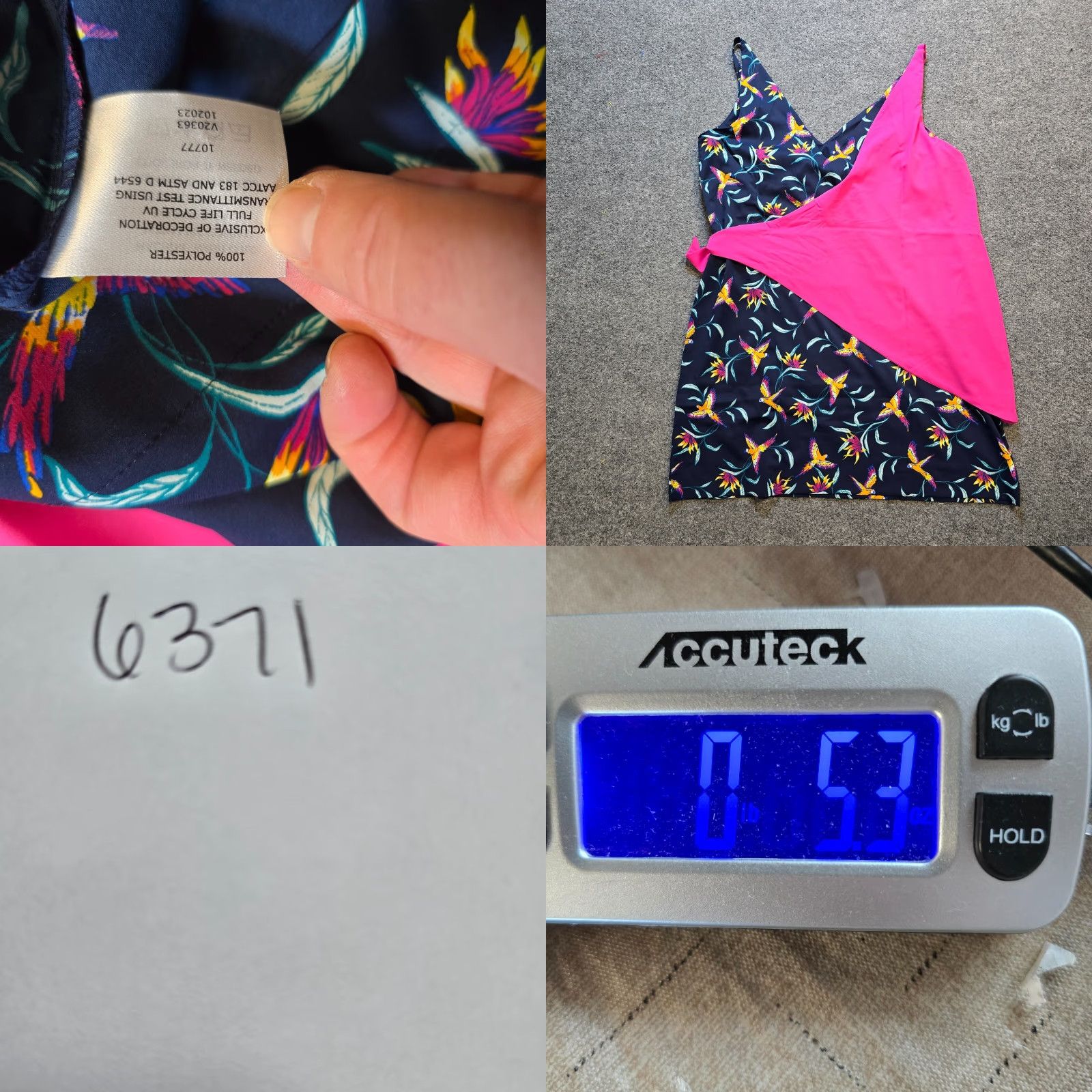 Vintage Coolibar Dress Womens Large Blue Birds Tropical Vizcaya Aloha Lightweight UPF Dress Ladies Size L / US 10 / IT 46 - 8 Thumbnail