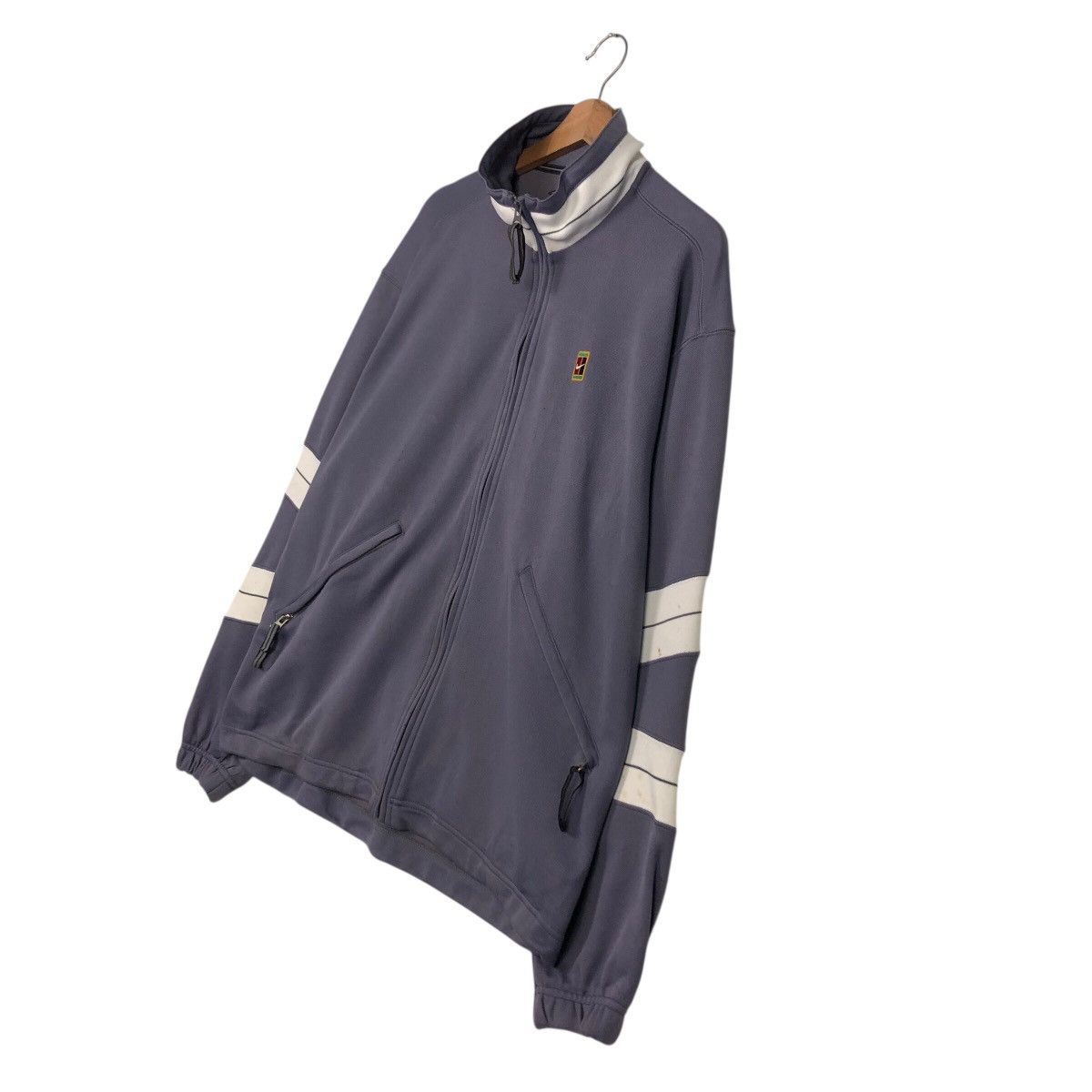 Nike 📌Rich Grey Vintage Zipper Jacket Nike Court Big Logo Size US M / EU 48-50 / 2 - 3 Thumbnail