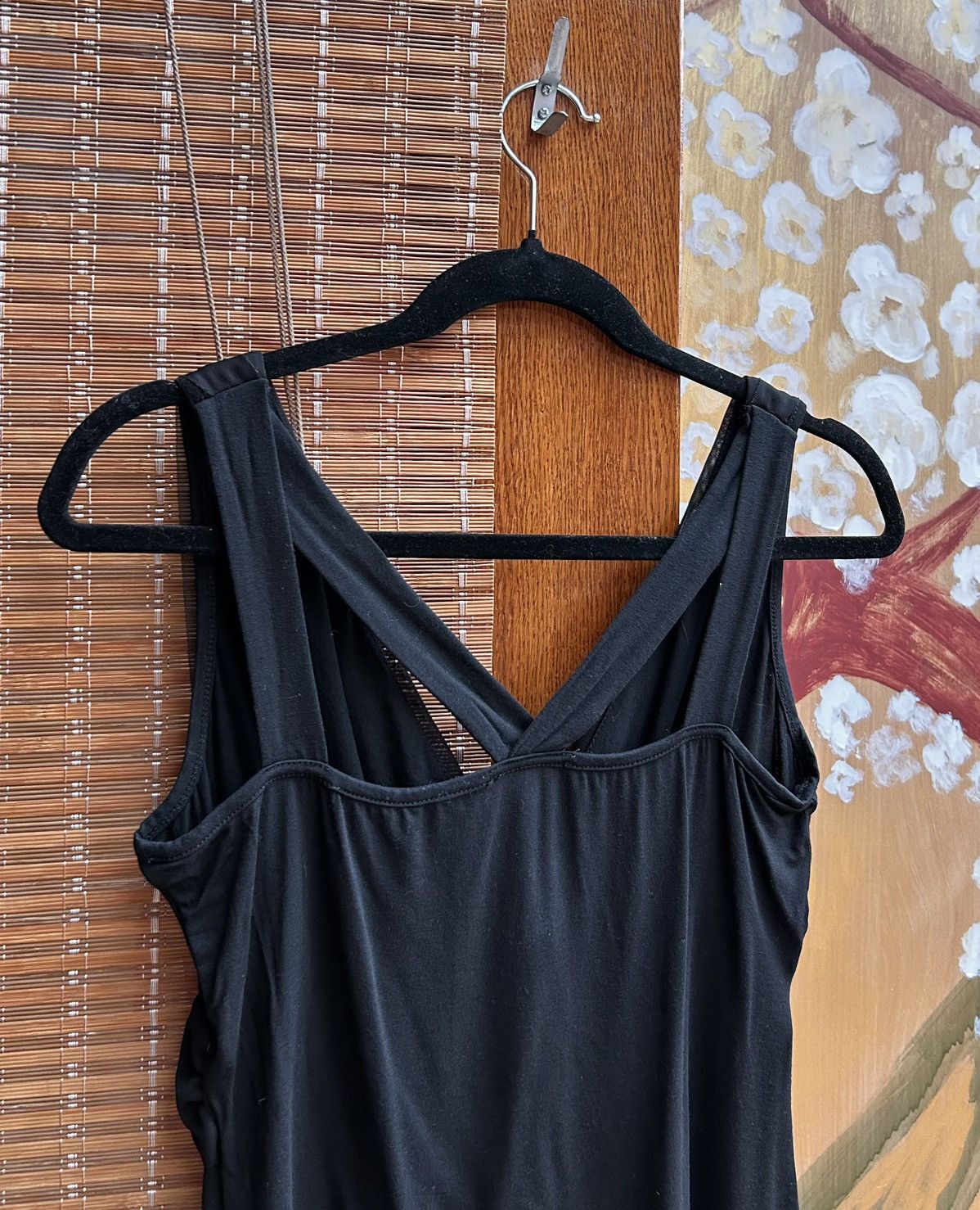 Morgan De Toi Y2K Morgan de Toi Black Draped V-Neck Top Rhinestone Buckle Size M / US 6-8 / IT 42-44 - 5 Thumbnail